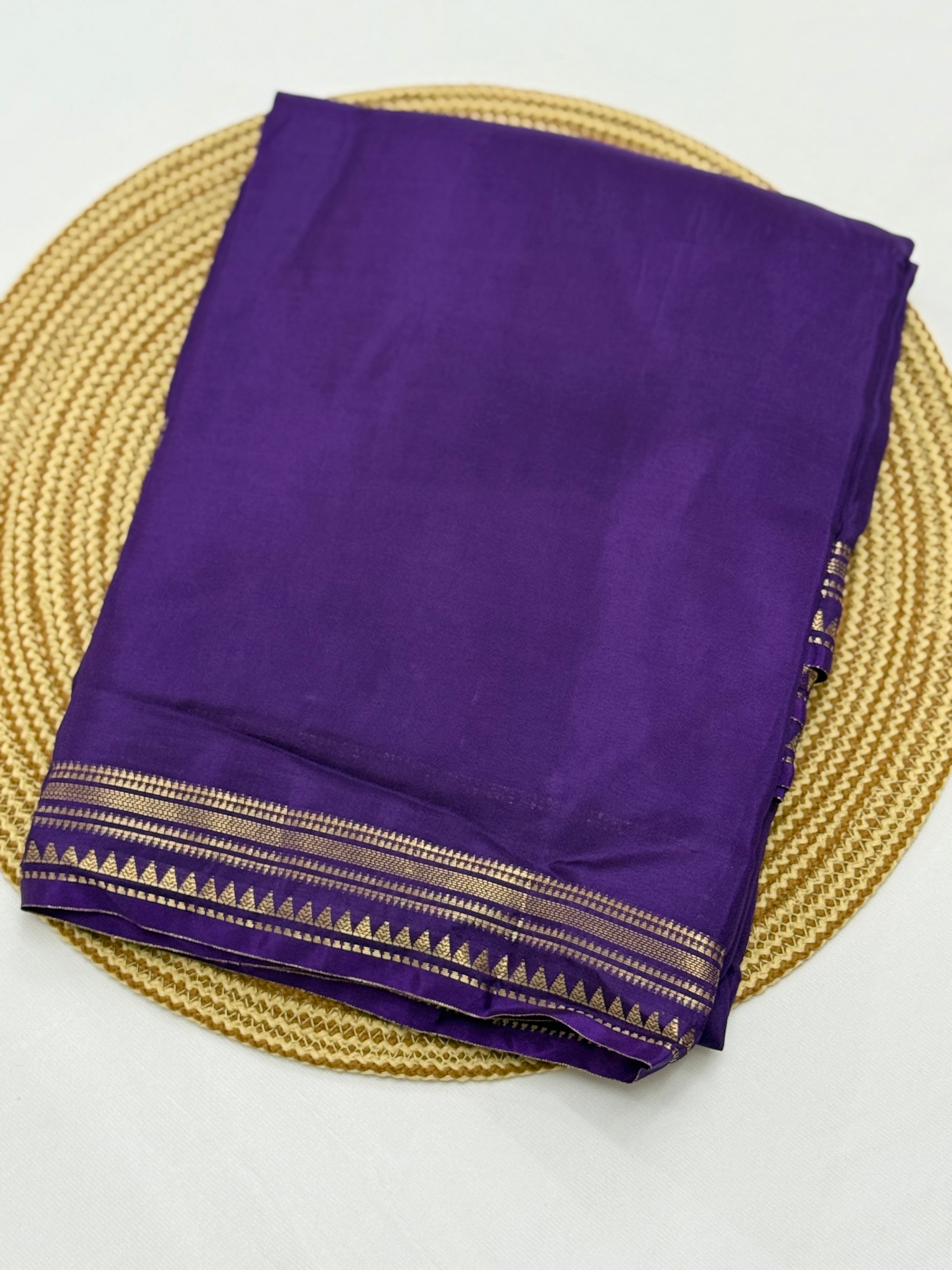 PREMIUM QUALITY CREPE SILK SAREE WITH TASSELS - SILKCUT PURPLE