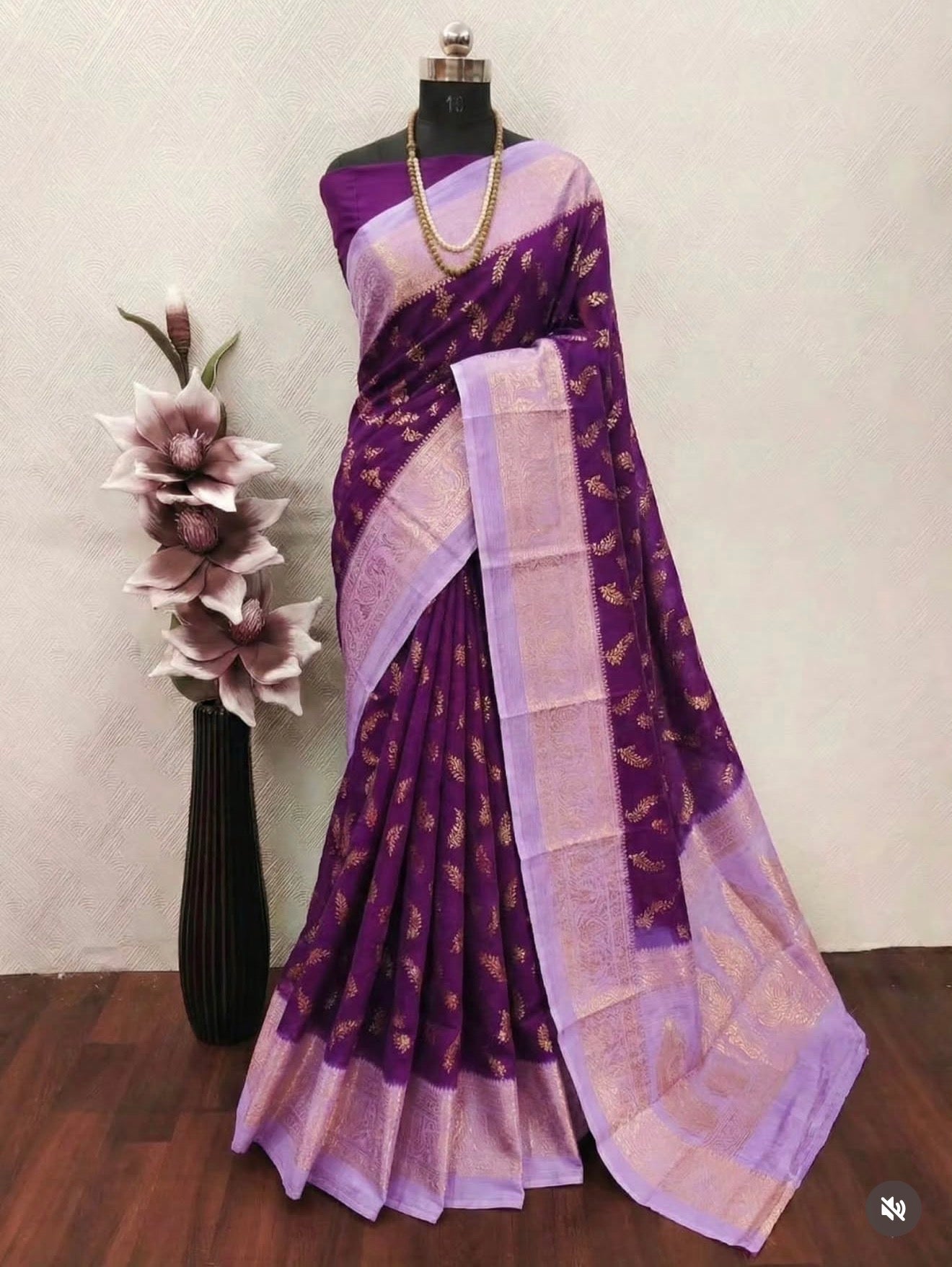 FANCY DOLLA SILK SAREE - PURPLE