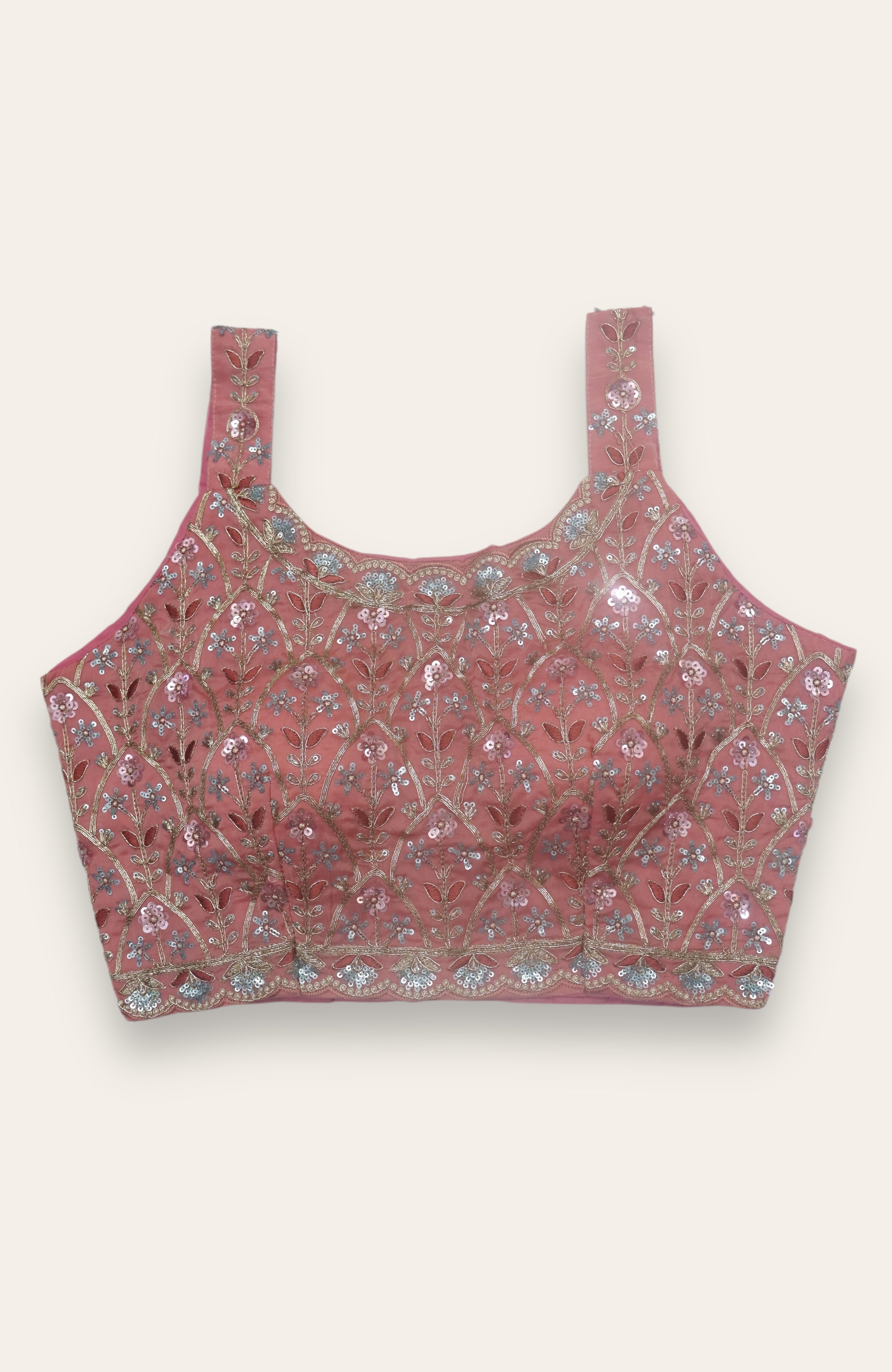 SLEEVELESS READYMADE BLOUSE - PINK