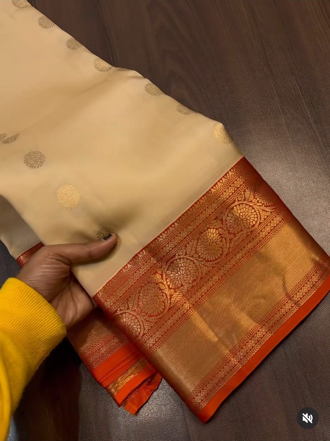 KANCHIPURAM PURE SILK SAREE | SILKMARK® CERTIFIED - CREAM