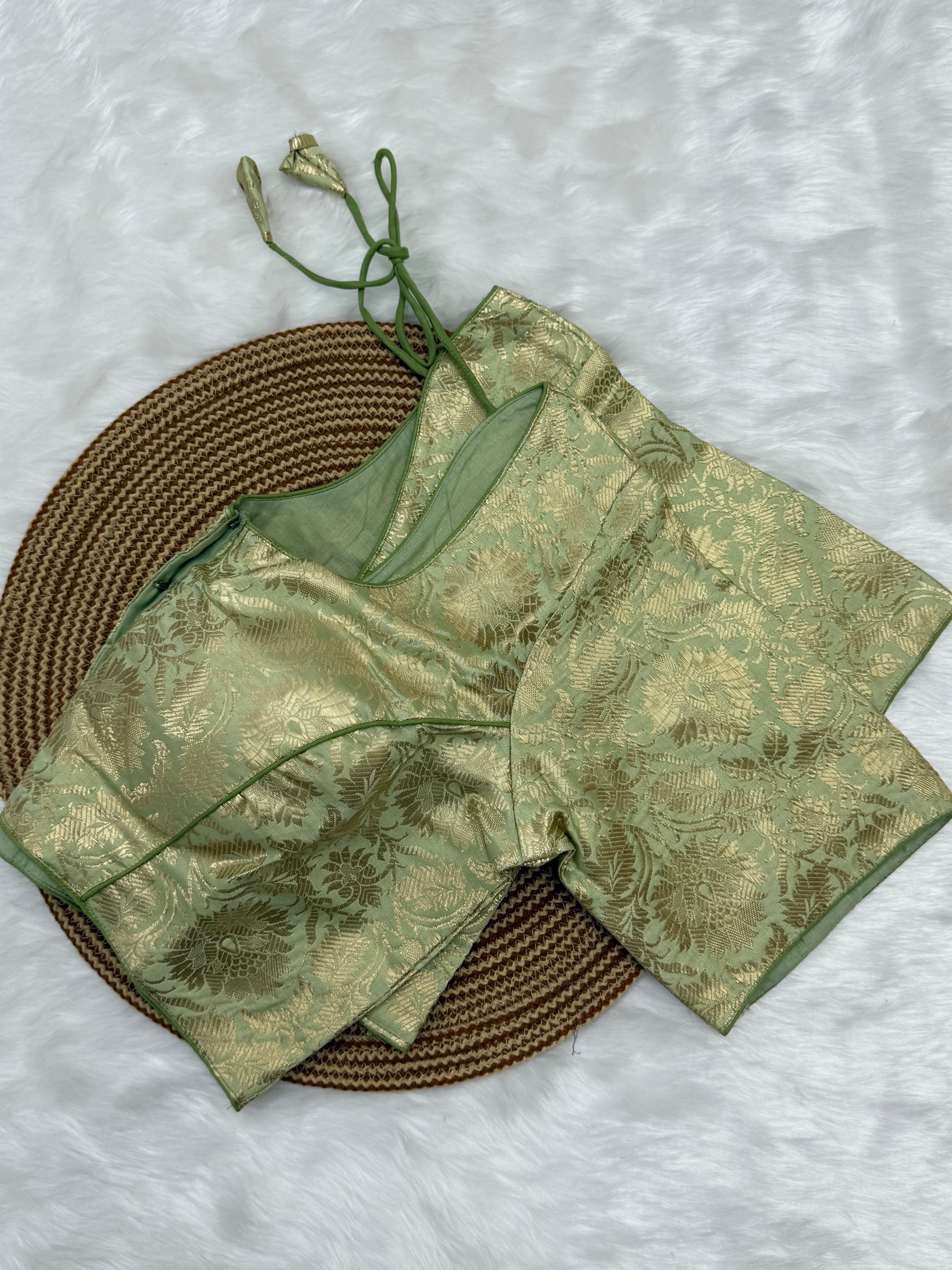 READYMADE JACQUARD SAREE BLOUSE