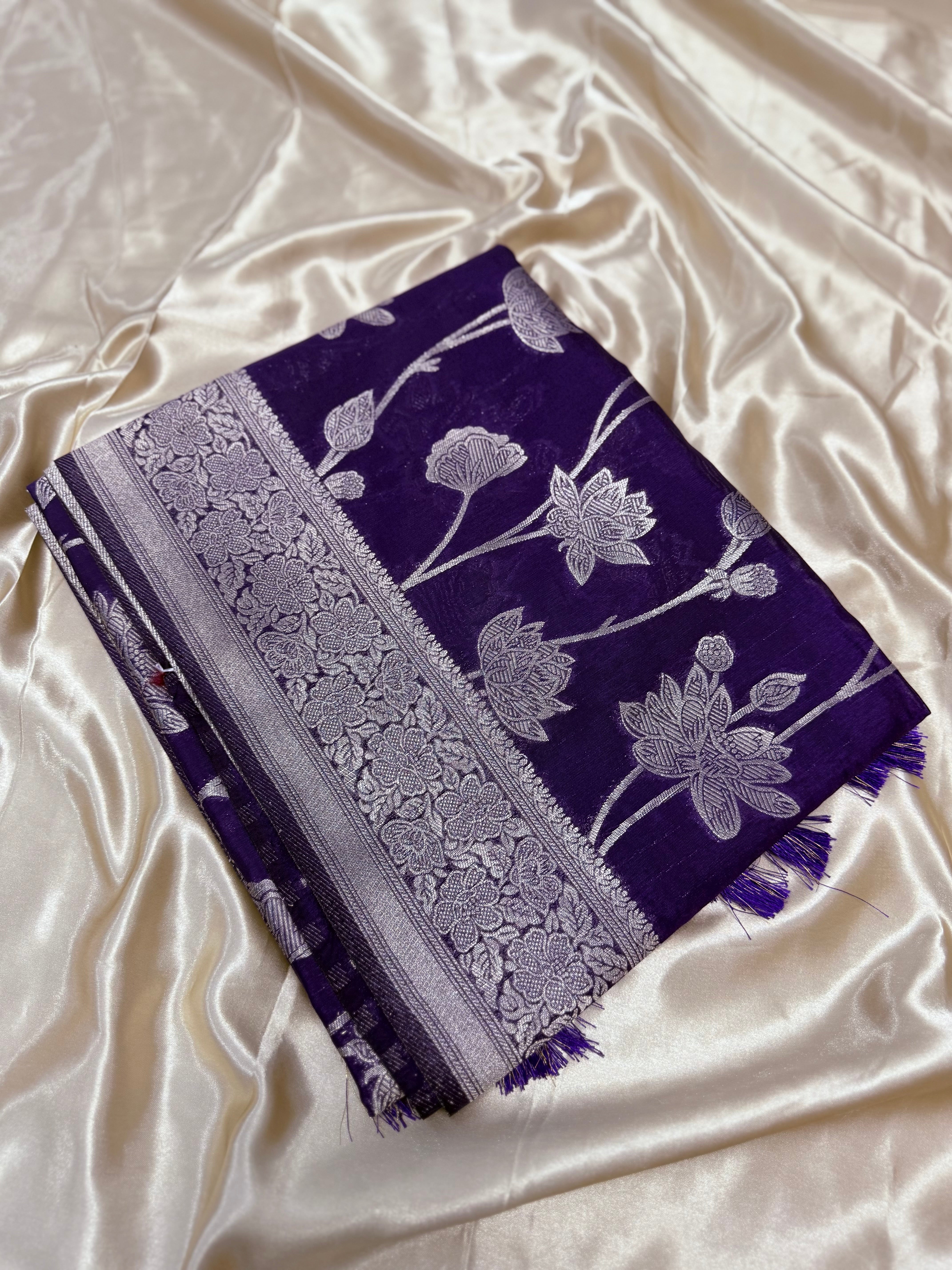 DUPION SOFT SILK SAREE - RICH PURPLE