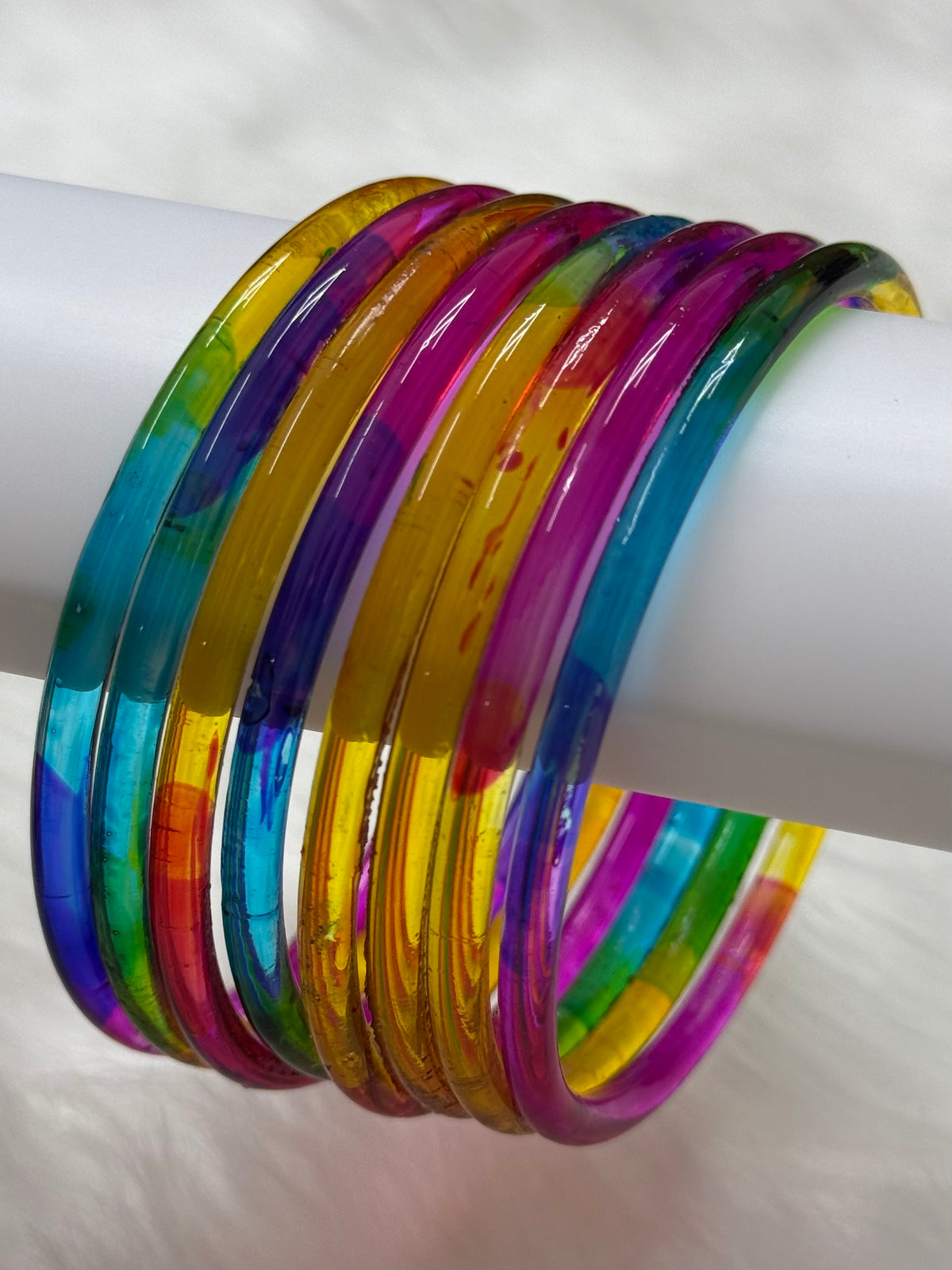 TRENDING JELLY GLASS BANGLES PACK OF 10