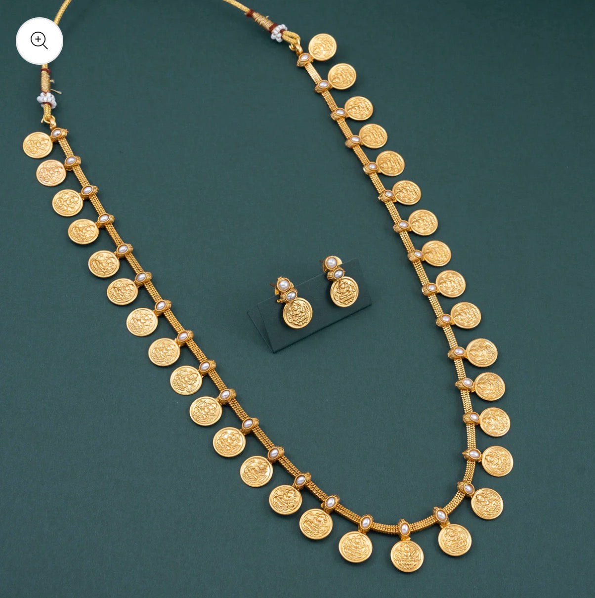 KAASU MALA LONG HARAM NECKLACE - PEARL