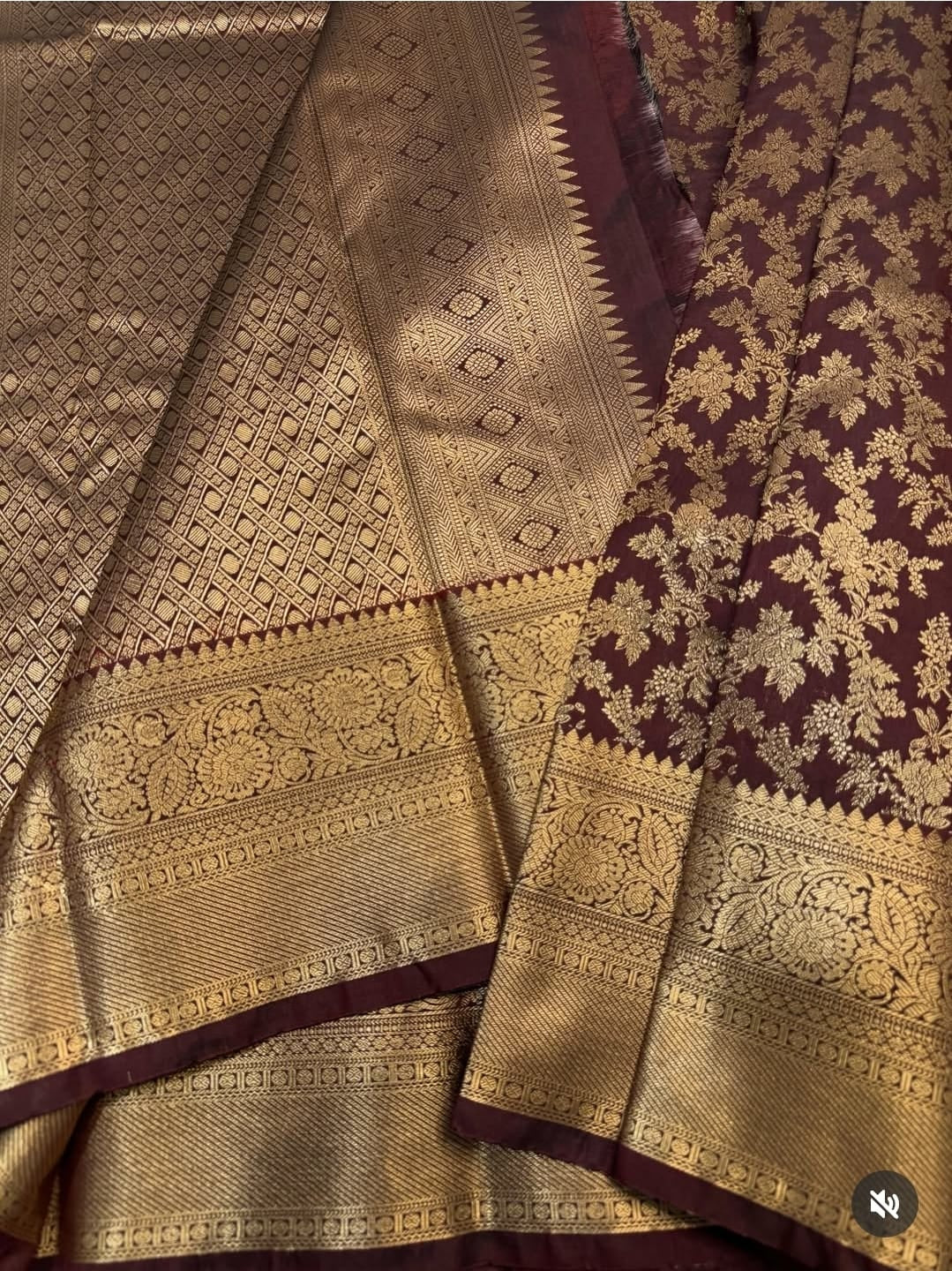 PREMIUM SEMI KANCHI SILK SAREE - CHOCLATE BROWN