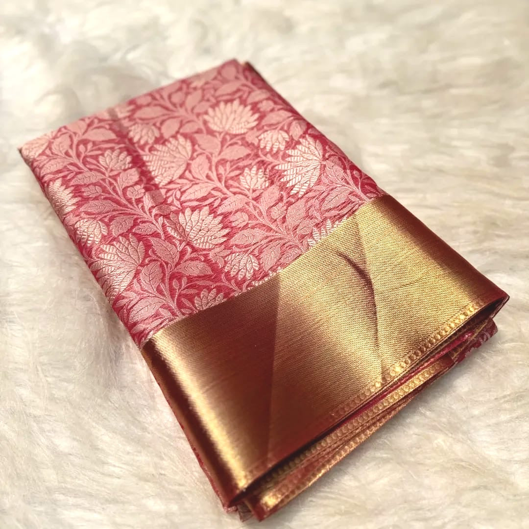 NITA AMBANI MAM PINK KANCHIPURAM TISSUE SILK SAREE