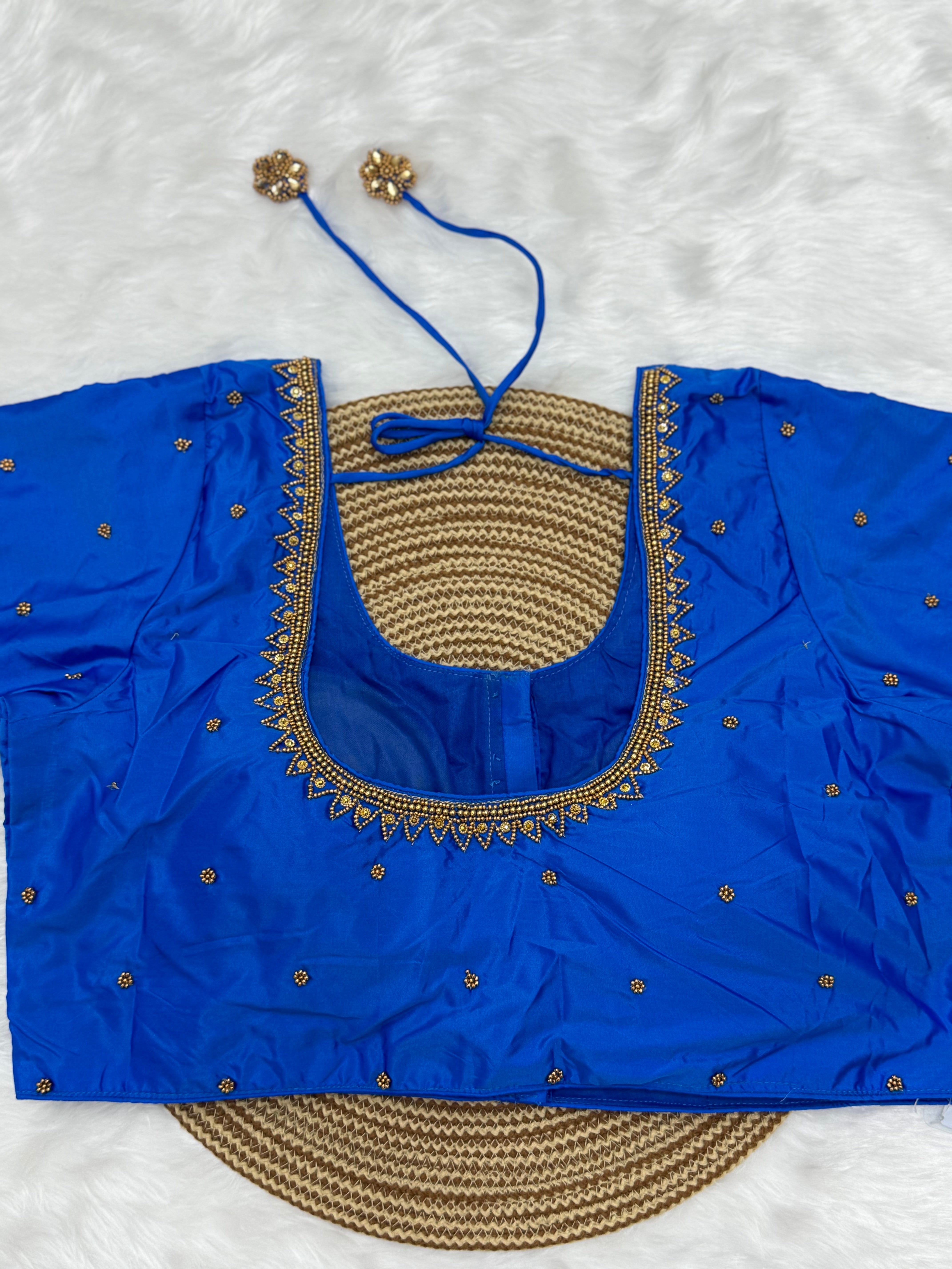 AARI WORK BRIDAL SAREE BLOUSE