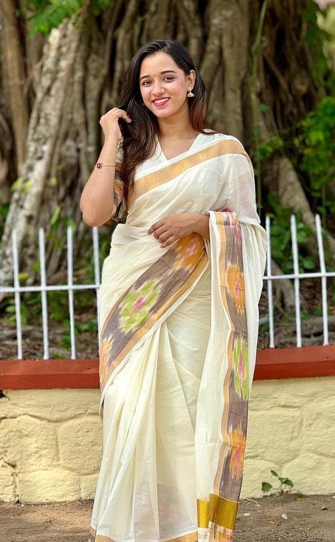 POCHAMPALLY BORDER KERALA SAREE