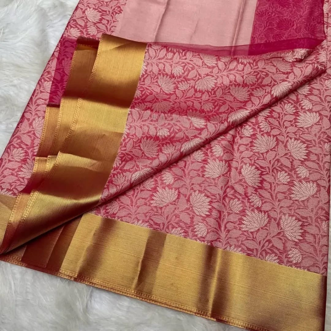 NITA AMBANI MAM PINK KANCHIPURAM TISSUE SILK SAREE