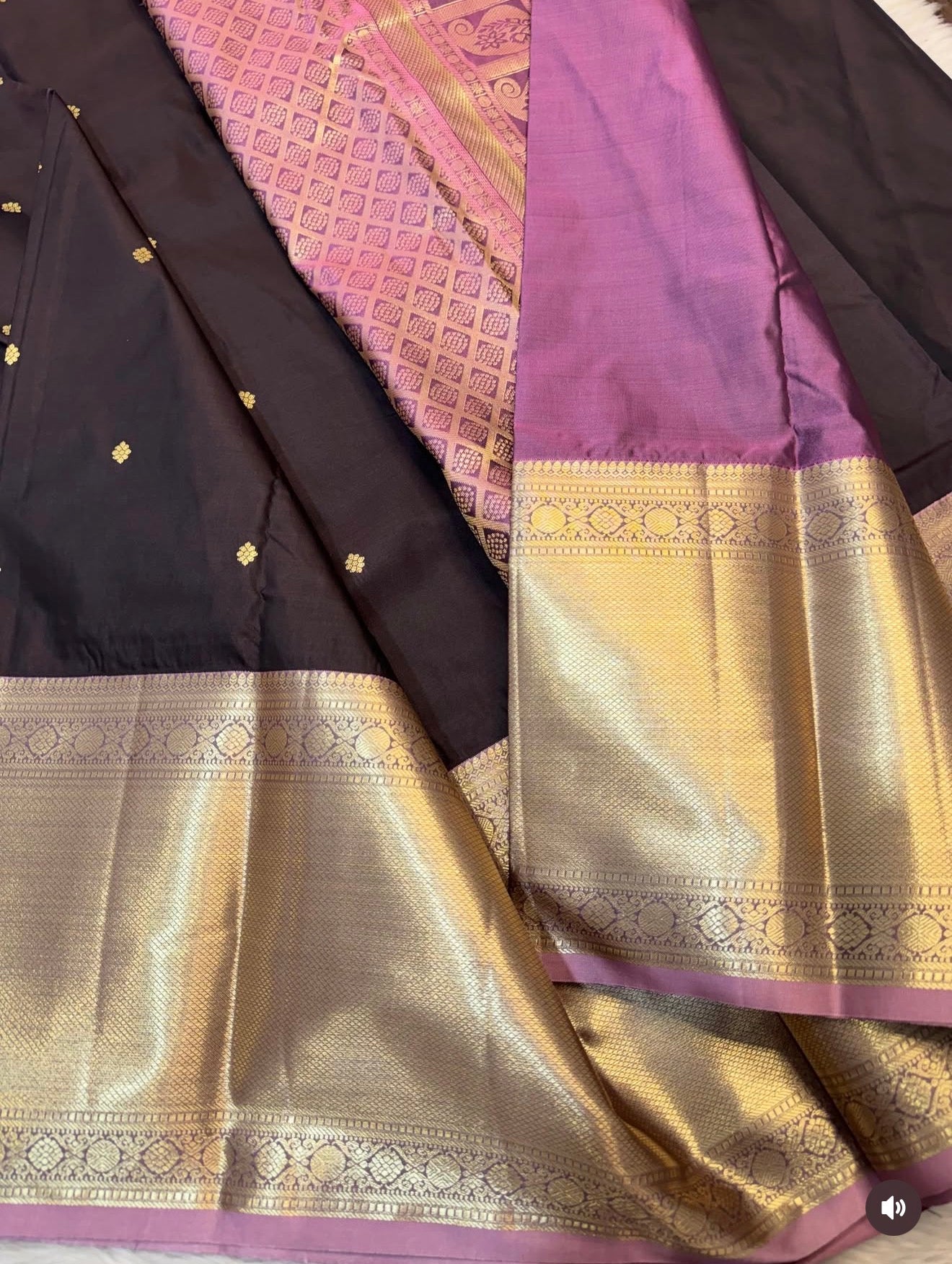 PREMIUM SEMI KANCHI SILK SAREE - BROWN