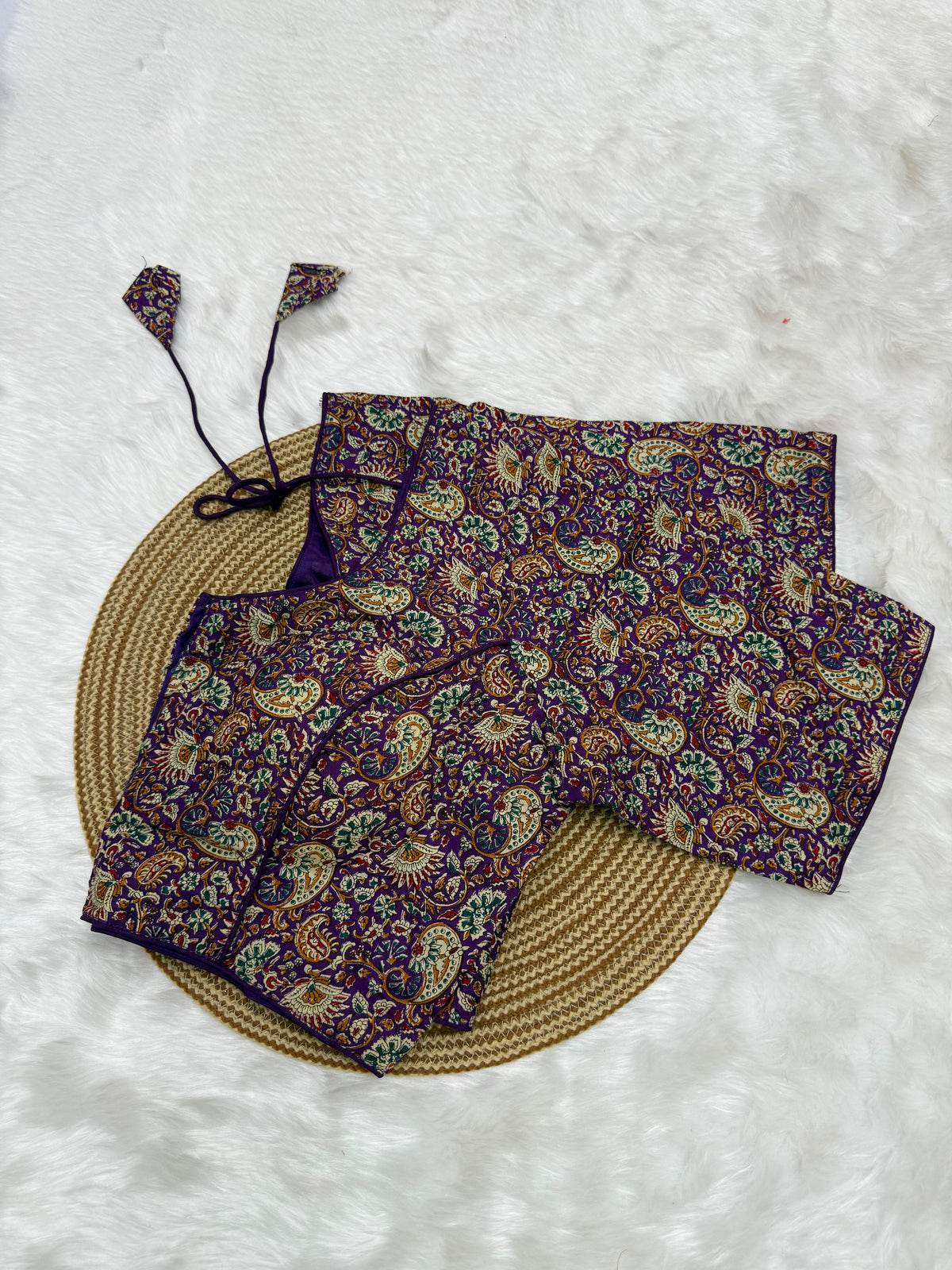 KALAMKARI PRINTED READYMADE BLOUSE - VAADAMALLI