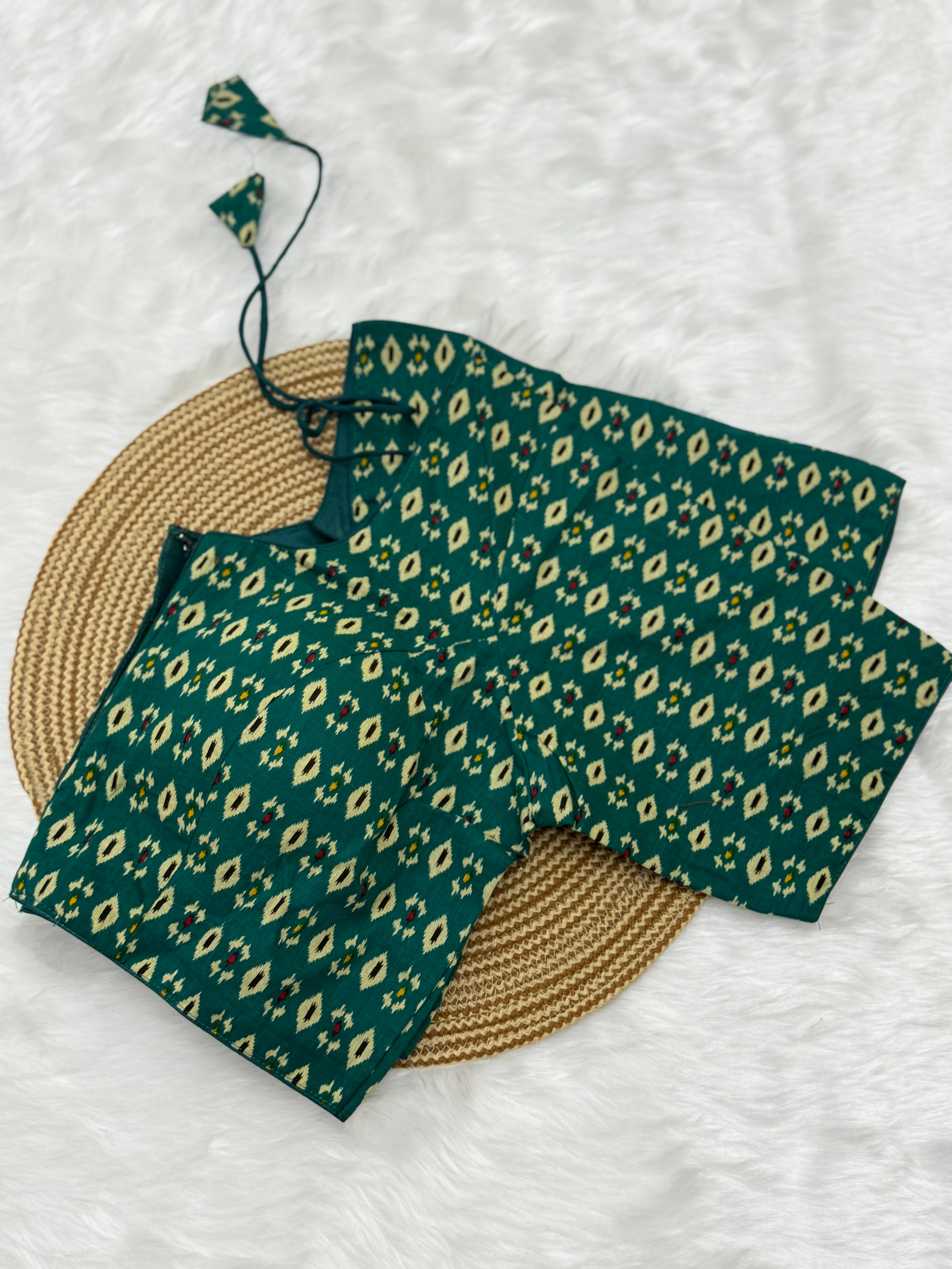 HIGH NECK COTTON READYMADE BLOUSE