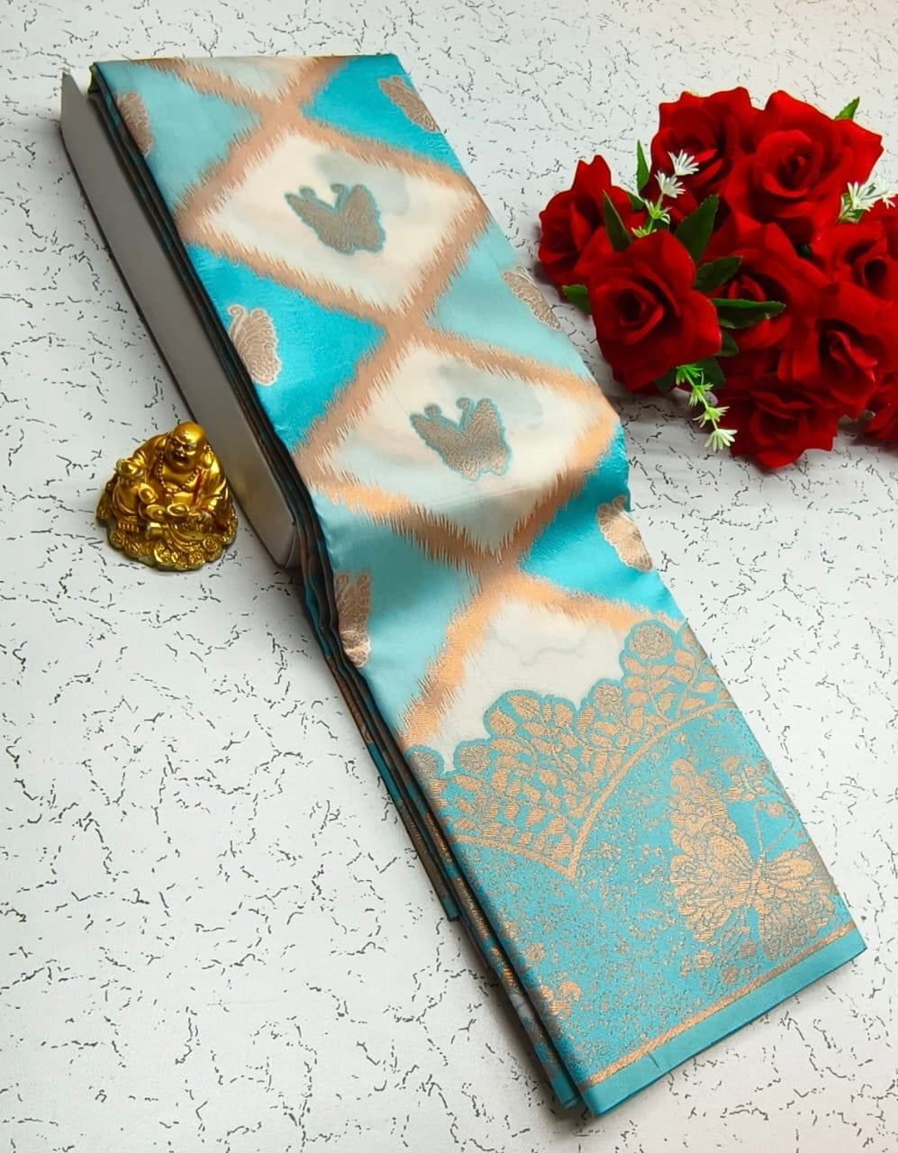 KUBERA KORVAI ALLSELF BRIDAL SILK SAREE - BLUE