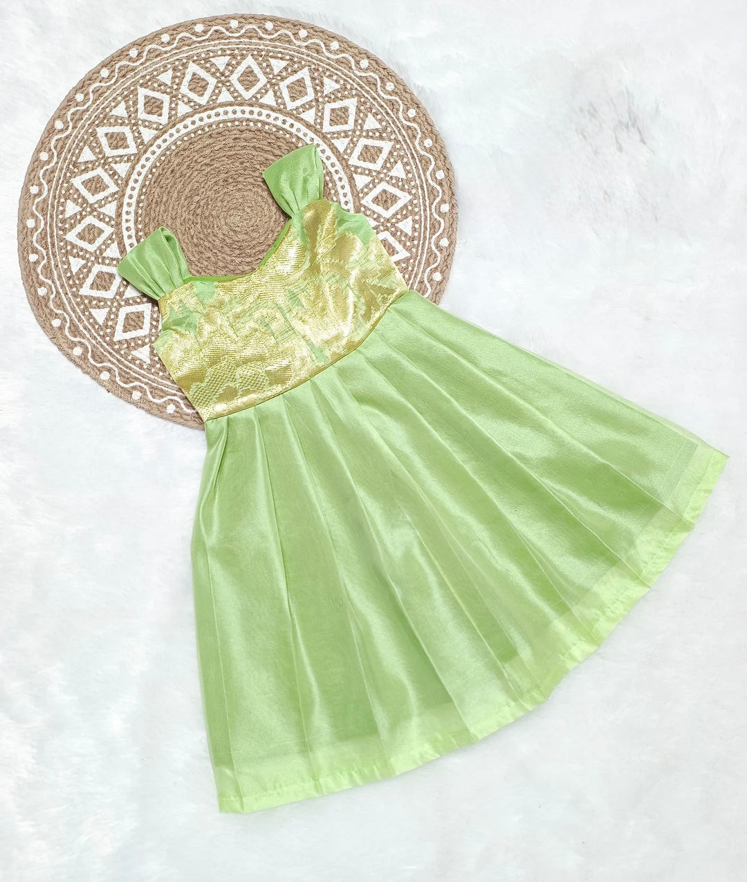 GREEN NEW BORN FROCK