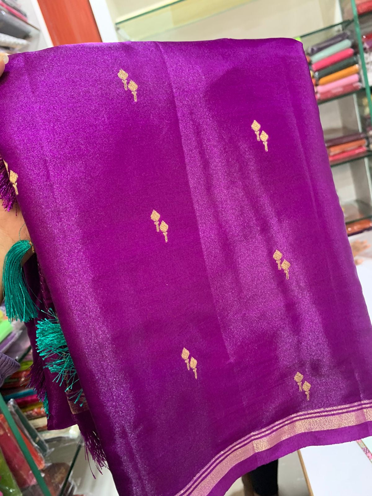 SEMI KANCHI SOFT SILK SAREE - VIOLET