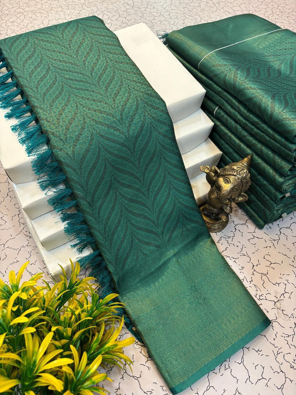 PURE DIGITAL SOFTY SAREE - TEAL