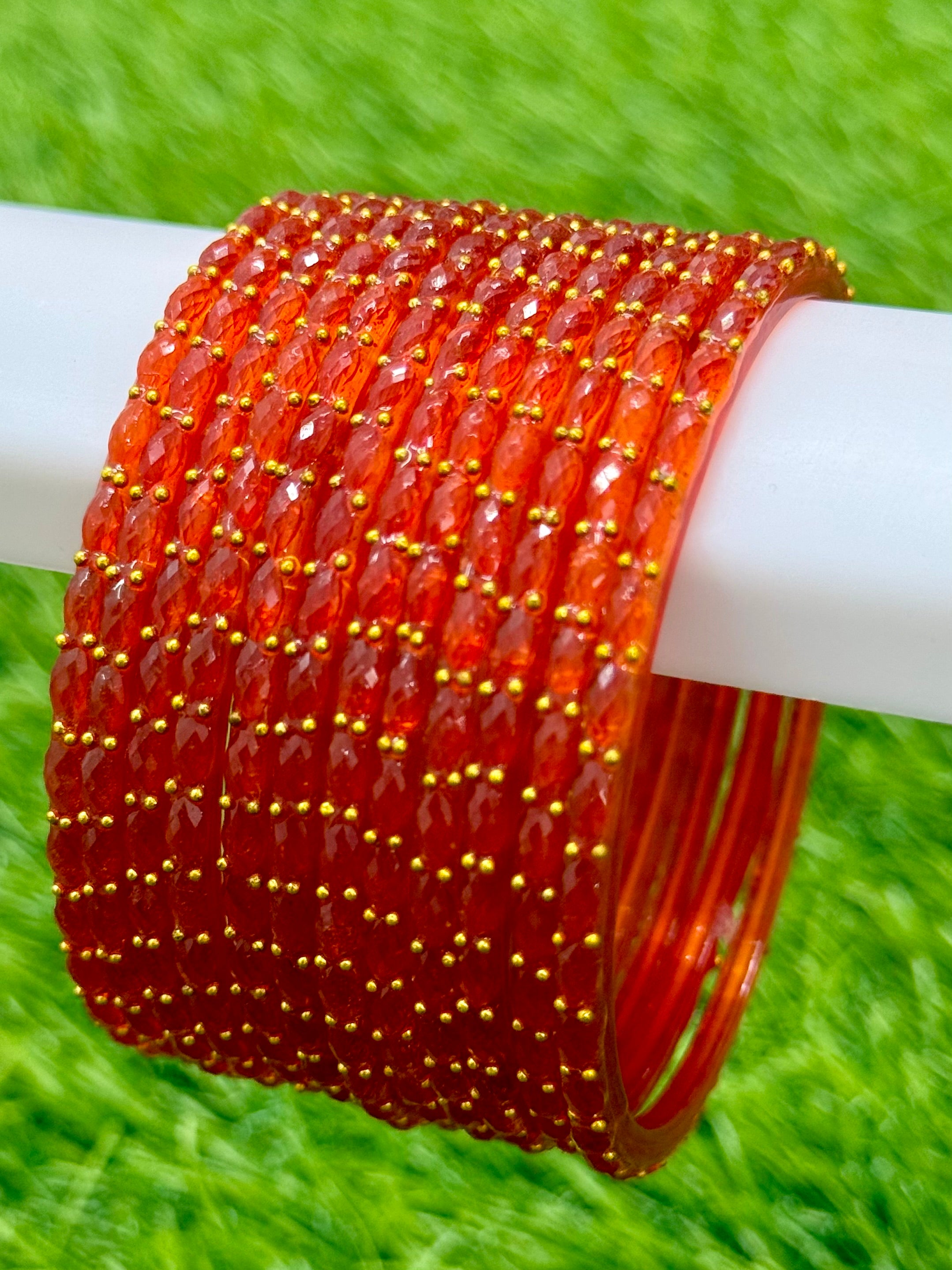 RAINDROP GLASS BANGLES PACK OF 12