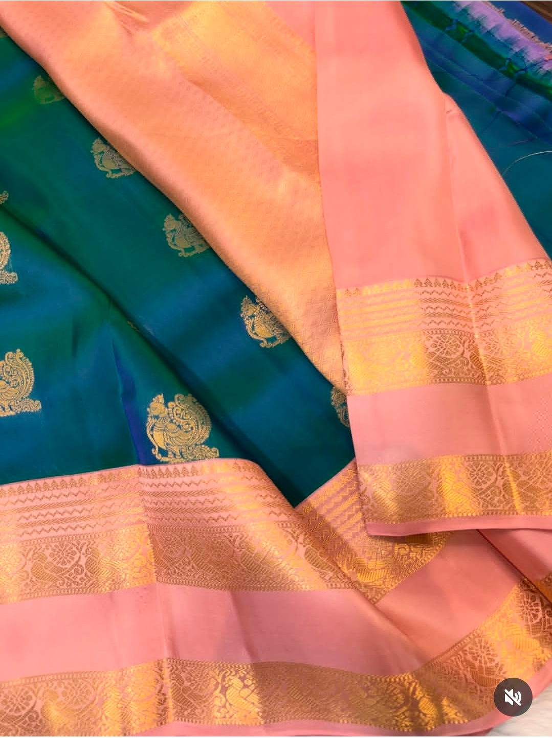 KANCHIPURAM PURE SILK SAREE | SILKMARK® CERTIFIED - PEACOCK GREEN