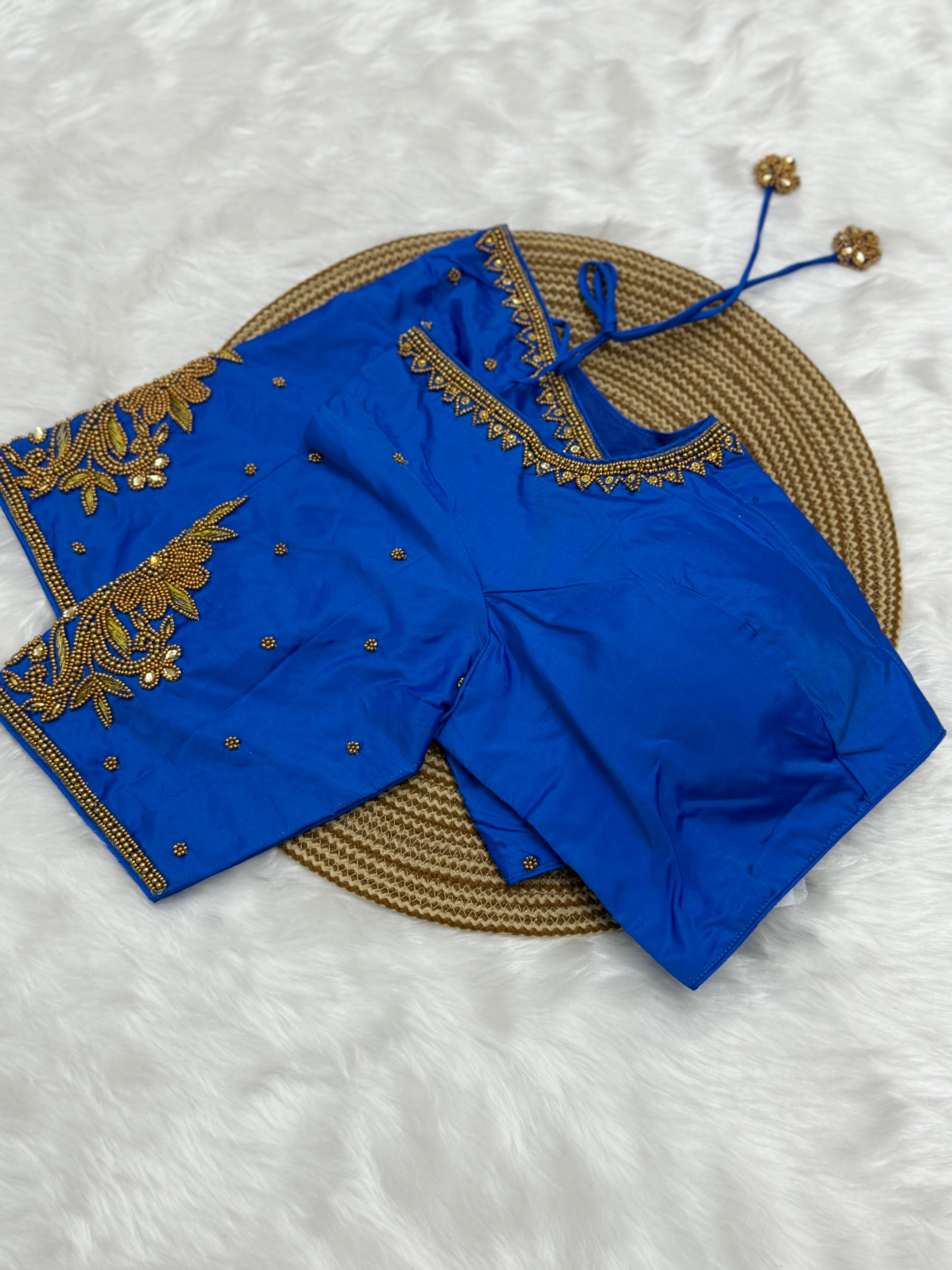 AARI WORK BRIDAL SAREE BLOUSE