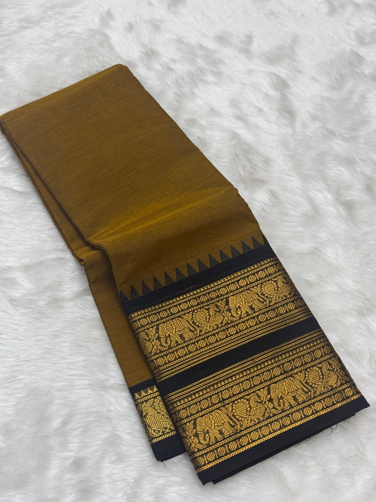 TRENDING PURE KANCHI COTTON SAREES - MUSTARD