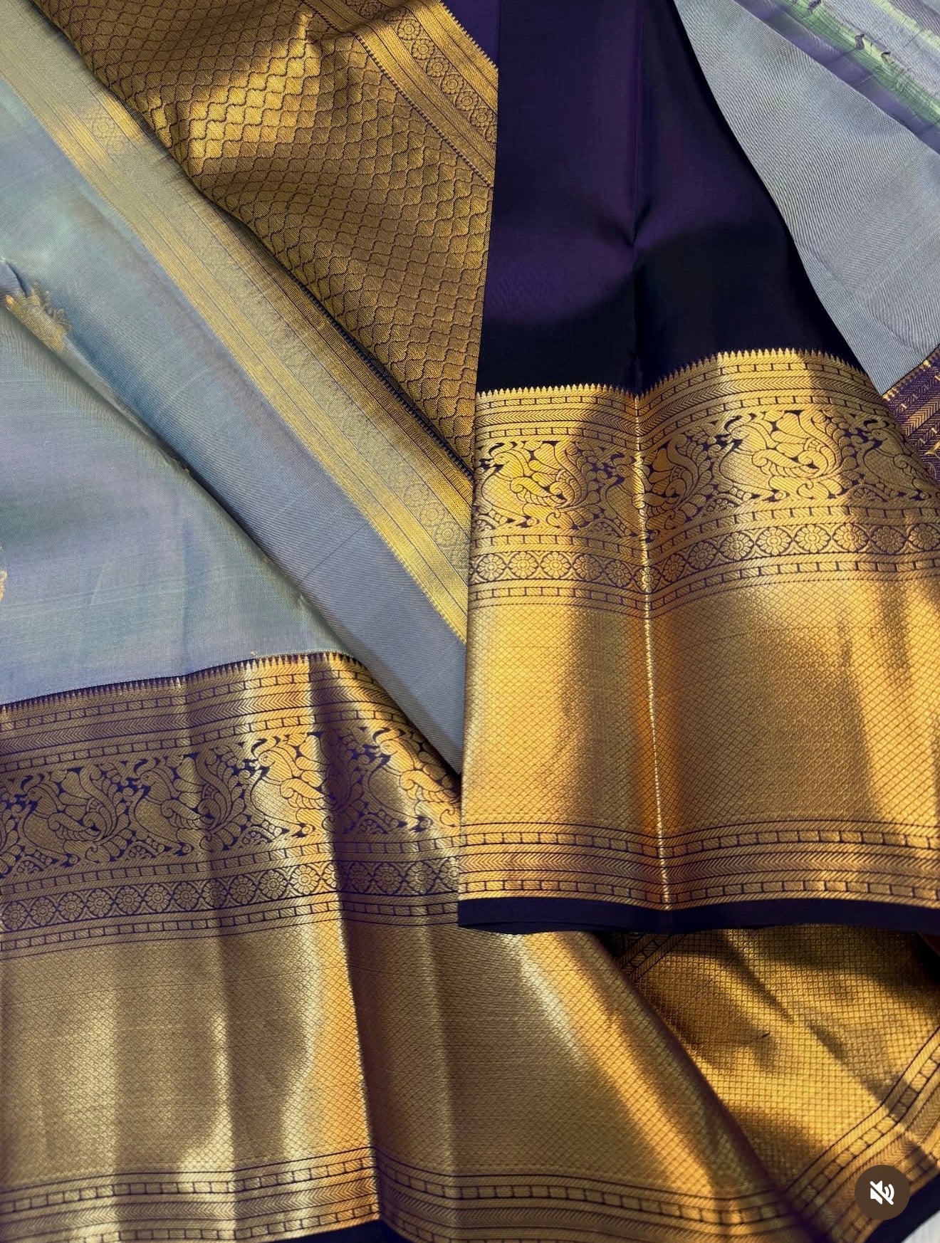 KANCHIPURAM PURE SILK SAREE | SILKMARK® CERTIFIED - GREY