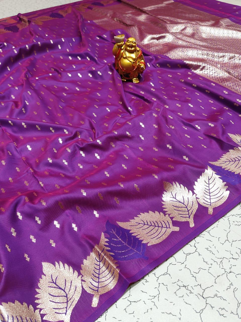 PREMIUM  SOFT SILK SAREE - VIOLET