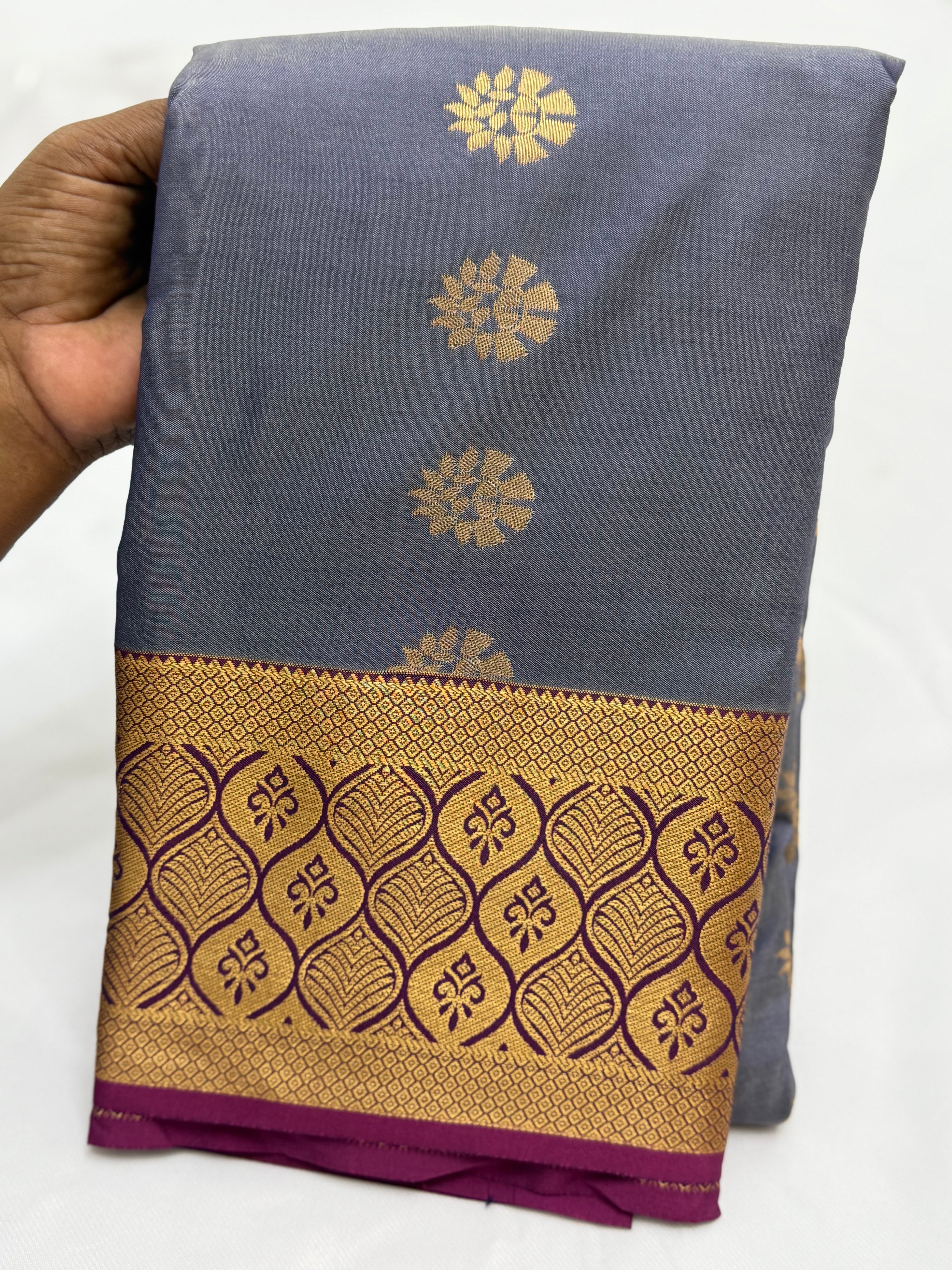 KARUNYA'S SPECIAL SOFT SILK SAREE - GREY