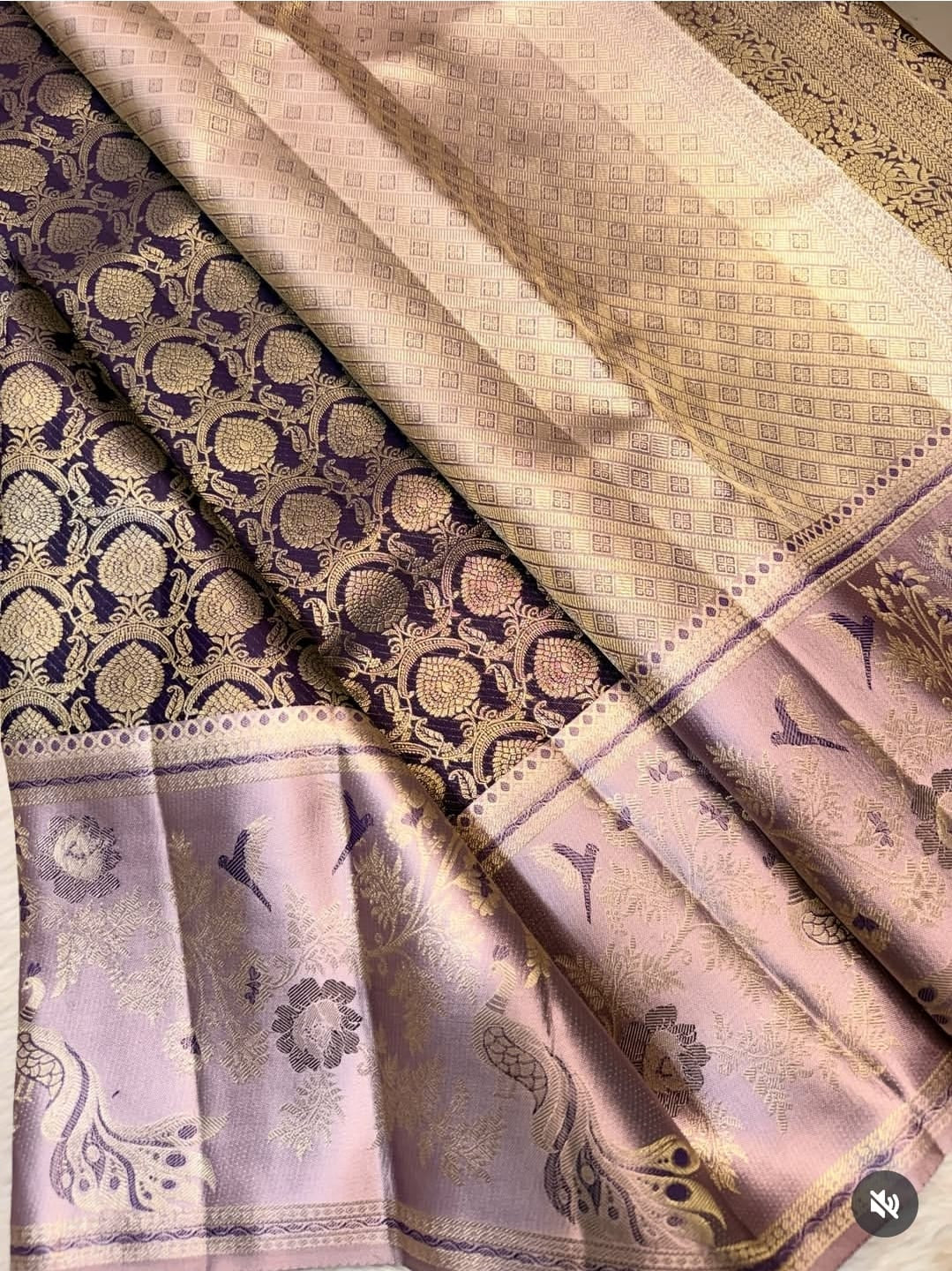 KANCHIPURAM PURE SILK SAREE | SILKMARK® CERTIFIED - GOLDEN PURPLE