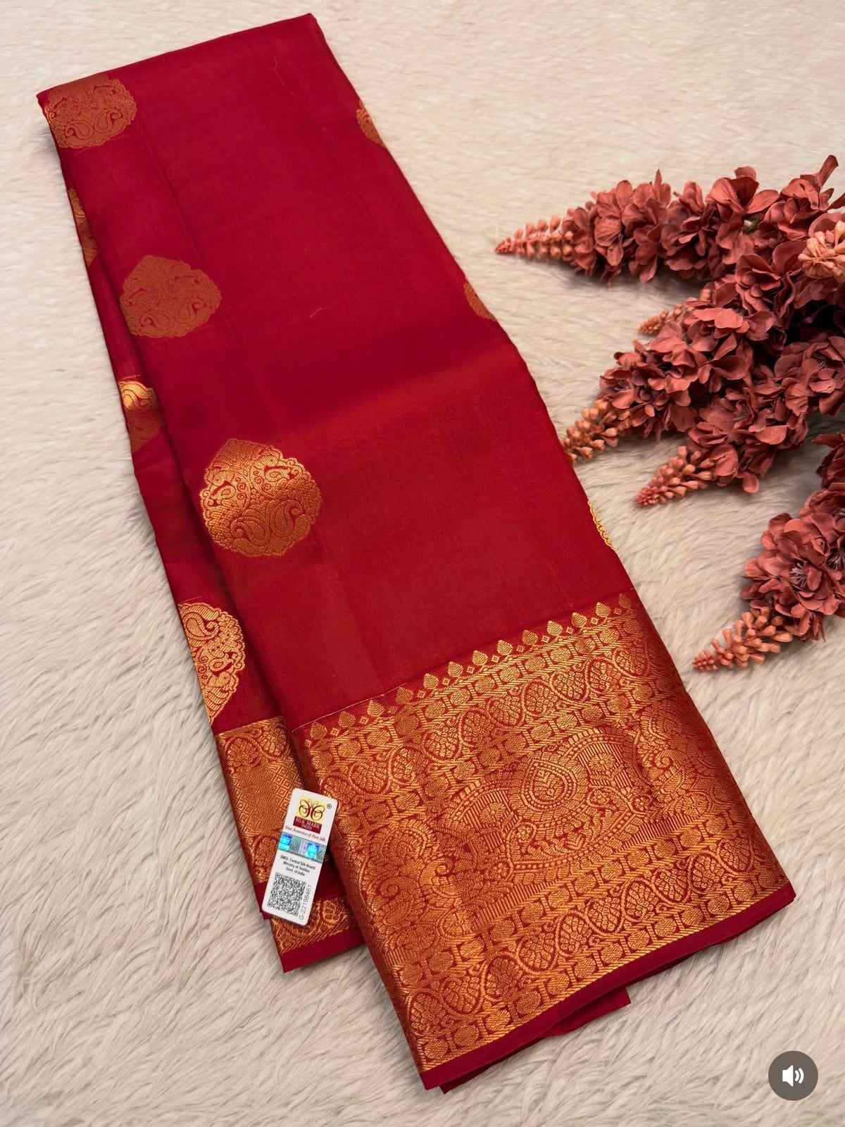 KANCHIPURAM PURE SILK SAREE | SILKMARK® CERTIFIED - AESTHETIC RED