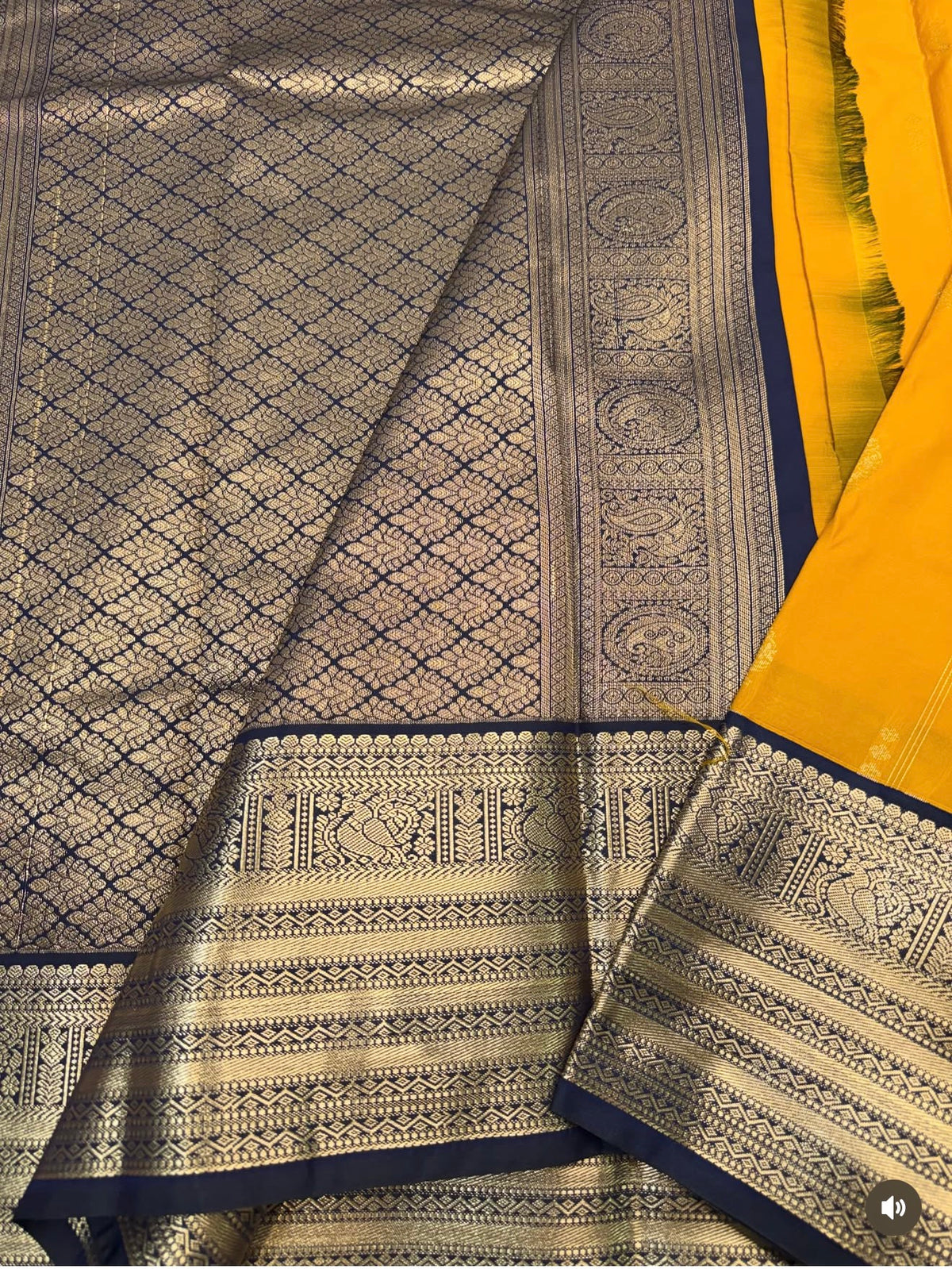 PREMIUM SEMI KANCHI SILK SAREE - MANGO YELLOW