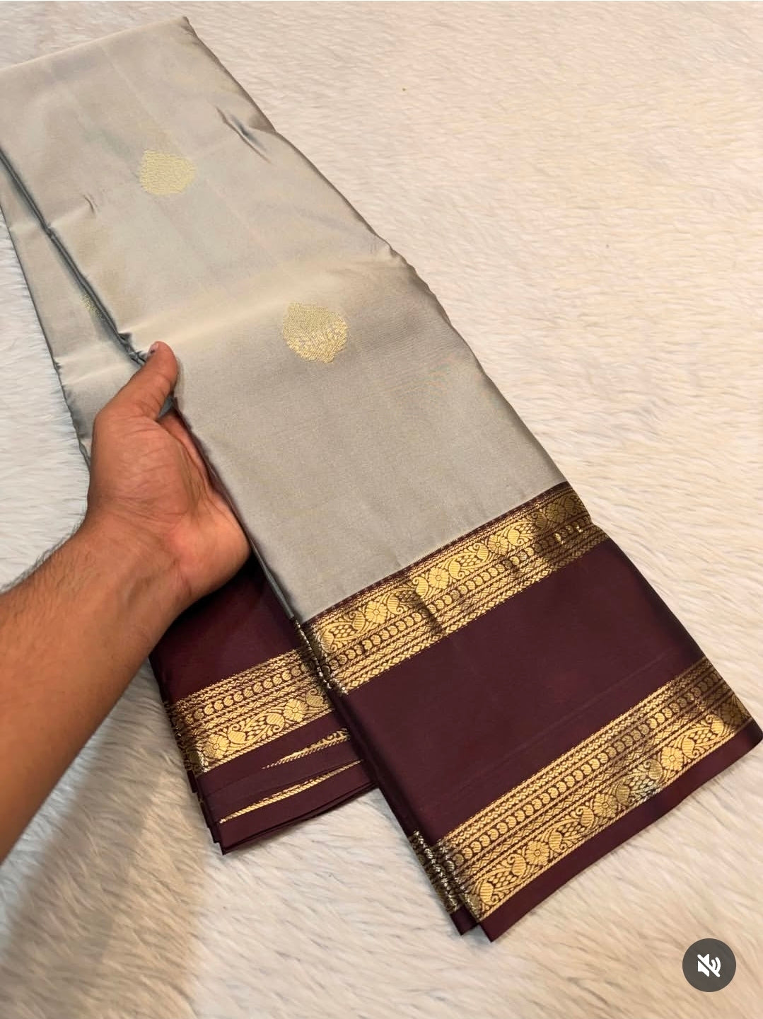 PREMIUM SEMI KANCHI SILK SAREE - GREY