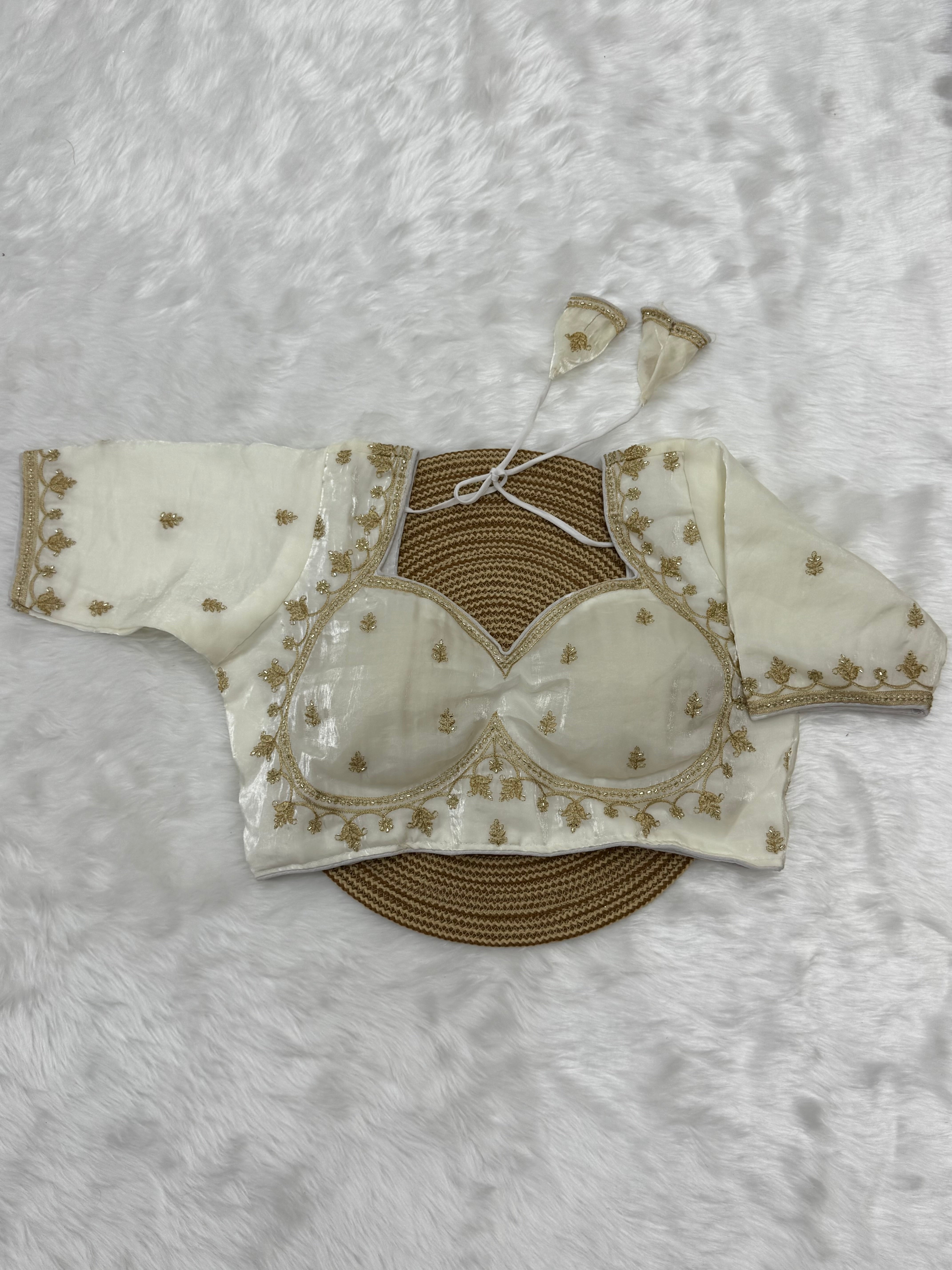 AARI WORK BRIDAL SAREE BLOUSE