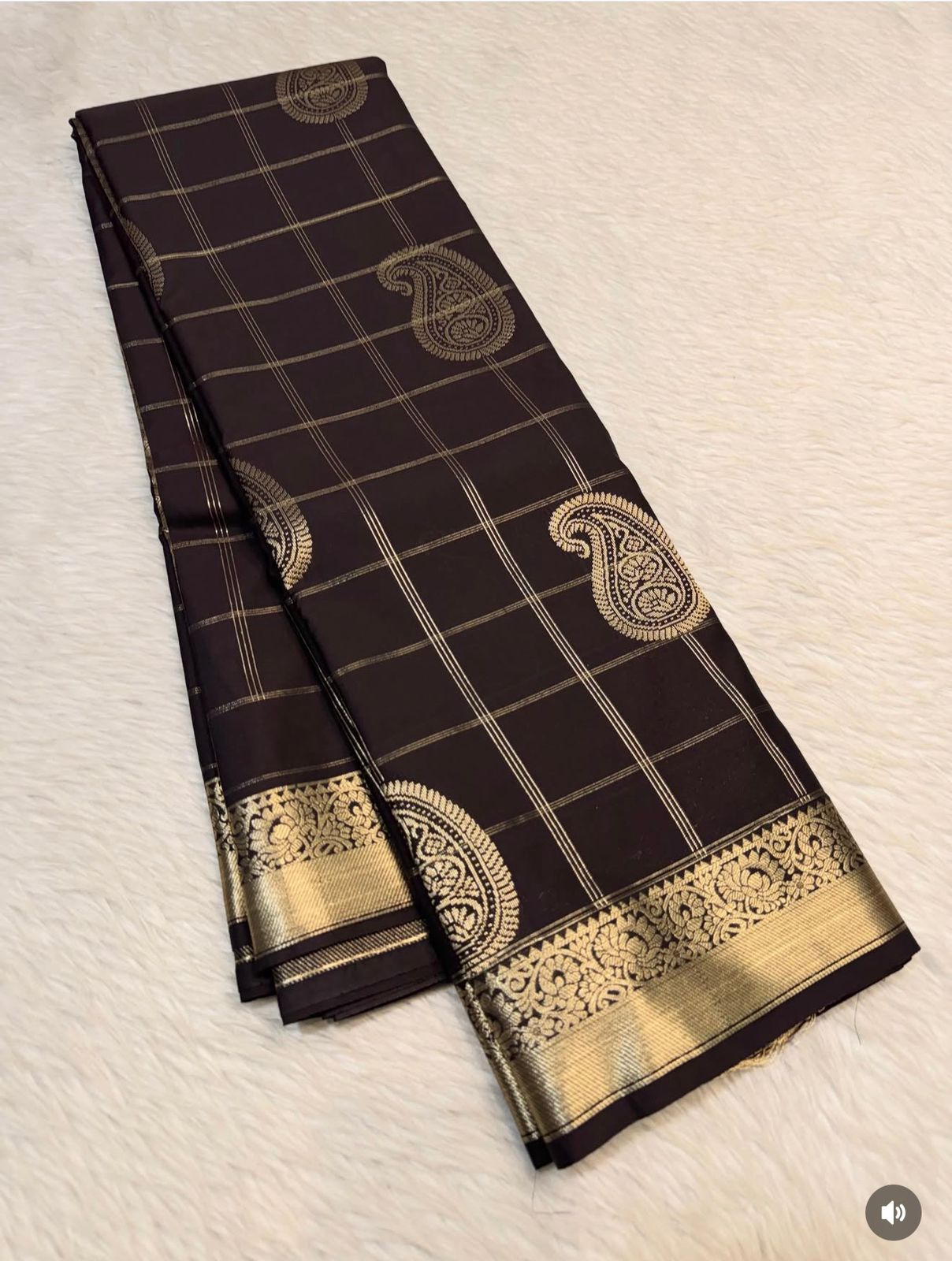PREMIUM SEMI KANCHI SILK SAREE - BROWN
