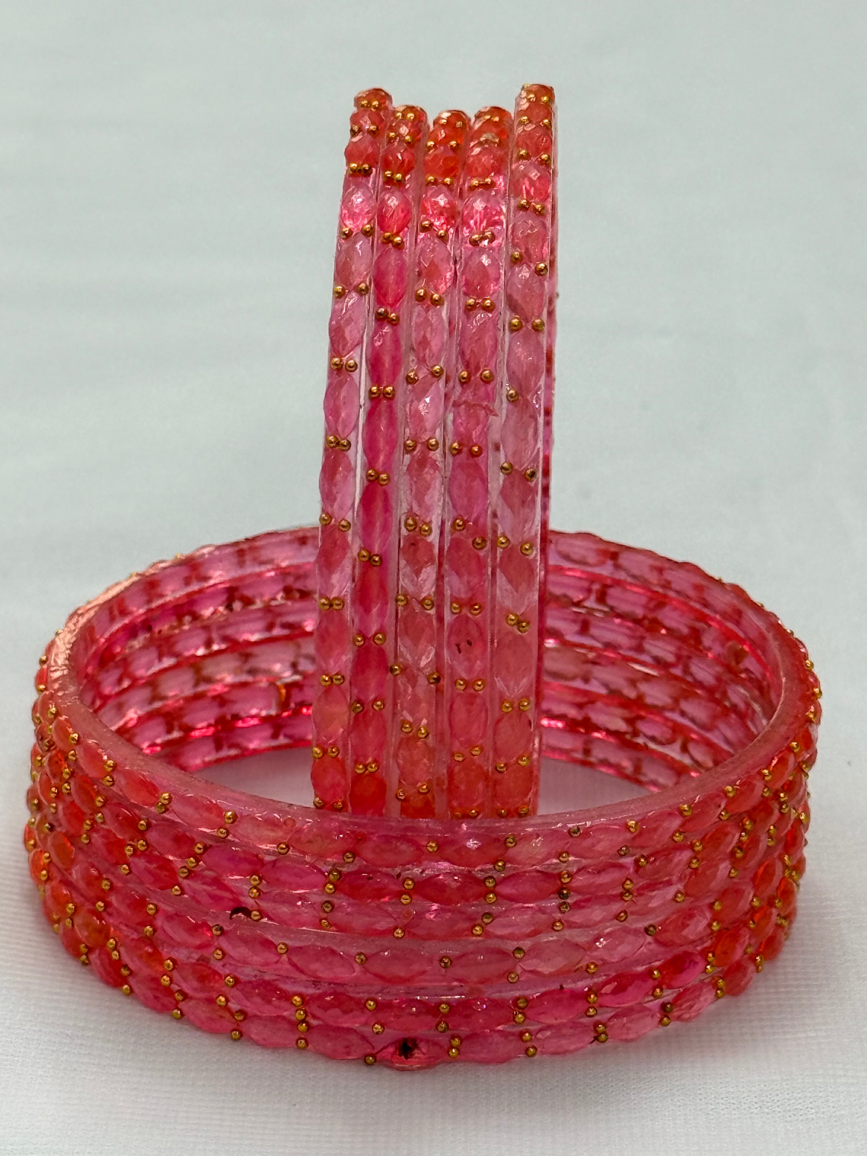 RAINDROP GLASS BANGLES PACK OF 12