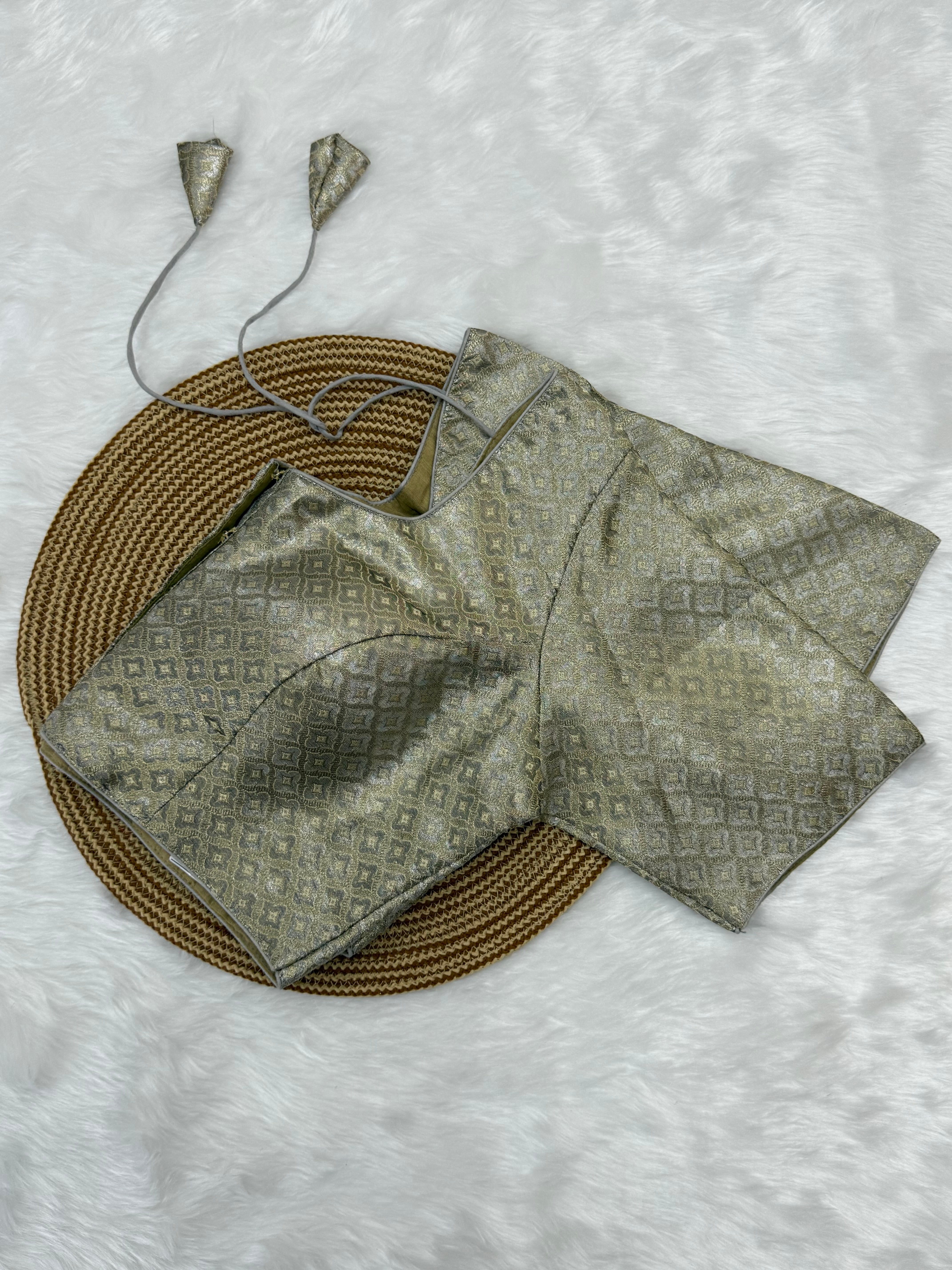 READYMADE JACQUARD SAREE BLOUSE