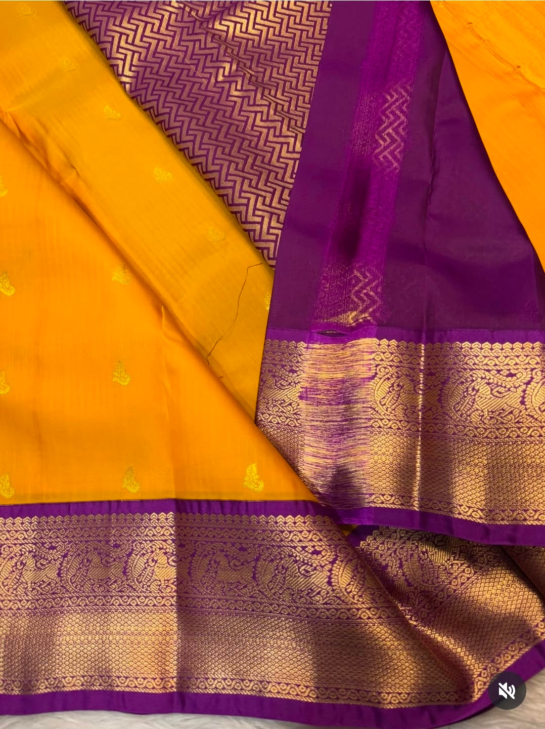 KANCHIPURAM PURE SILK SAREE | SILKMARK® CERTIFIED - SUNGLOW