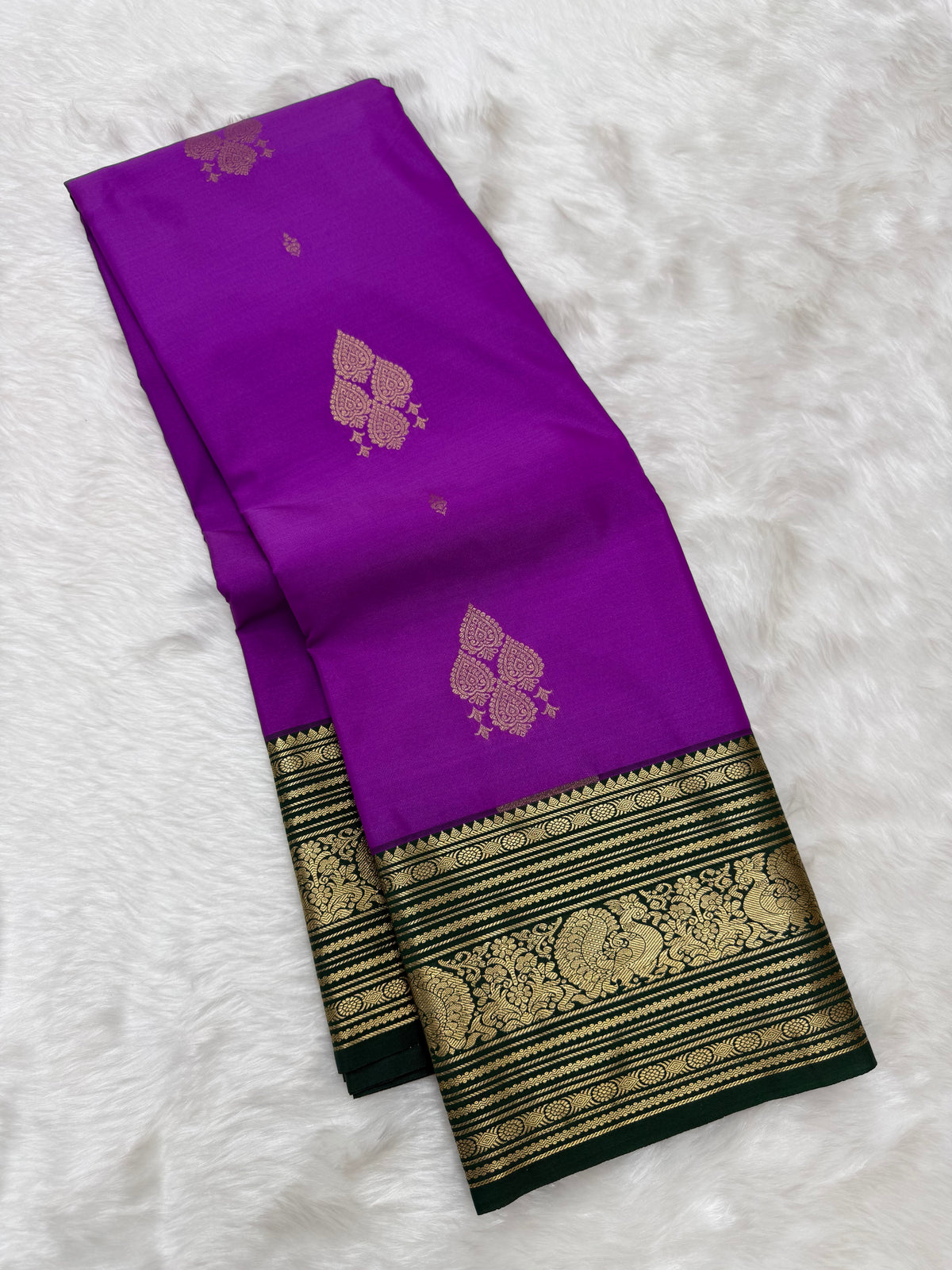 PREMIUM SEMI KANCHI SILK SAREE - MAUVE PURPLE