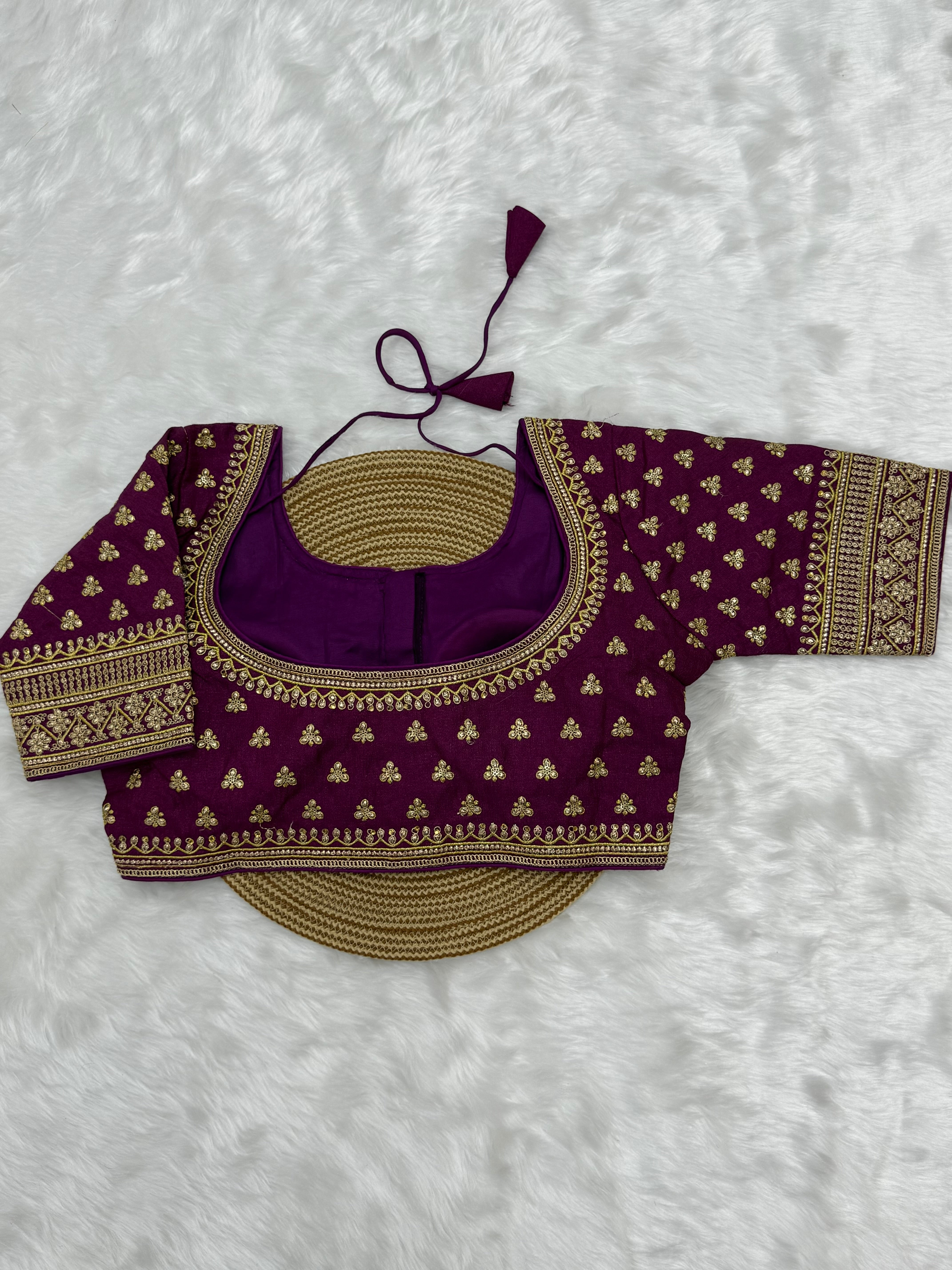 AARI WORK BRIDAL SAREE BLOUSE