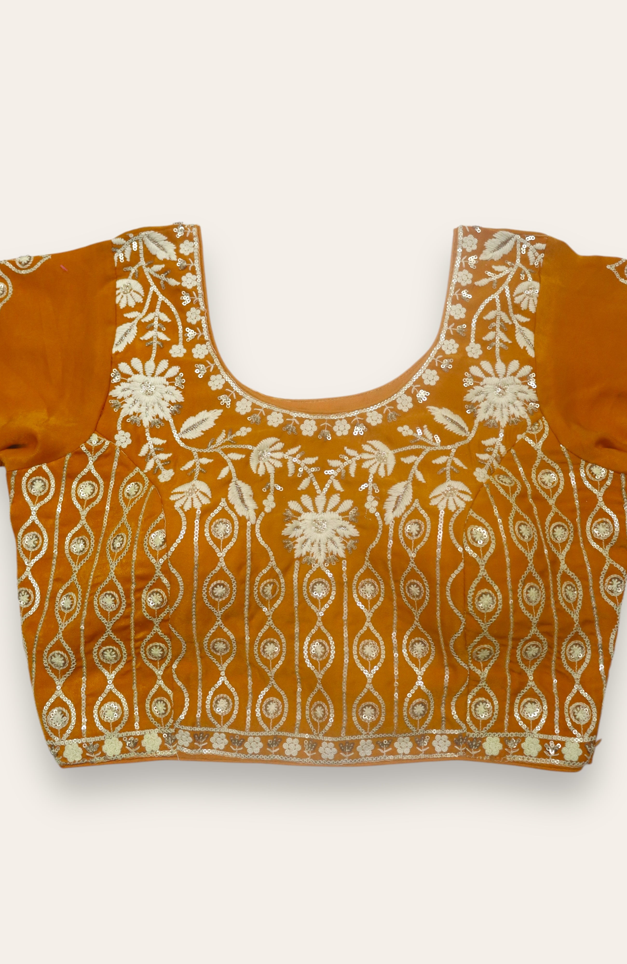 FANCY READYMADE SAREE BLOUSE - YELLOW