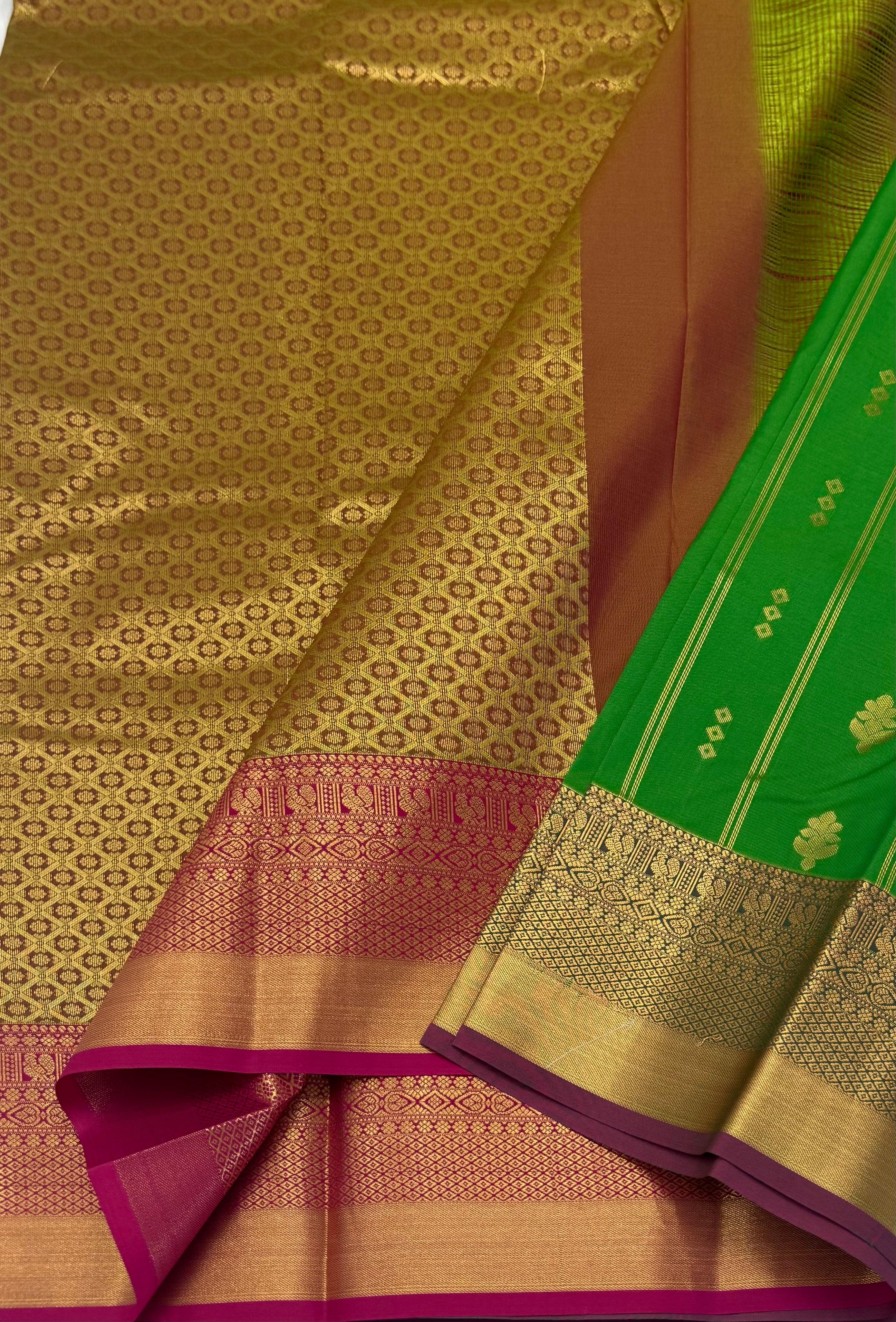 KARUNYA'S SPECIAL SOFT SILK SAREE - KELLY GREEN