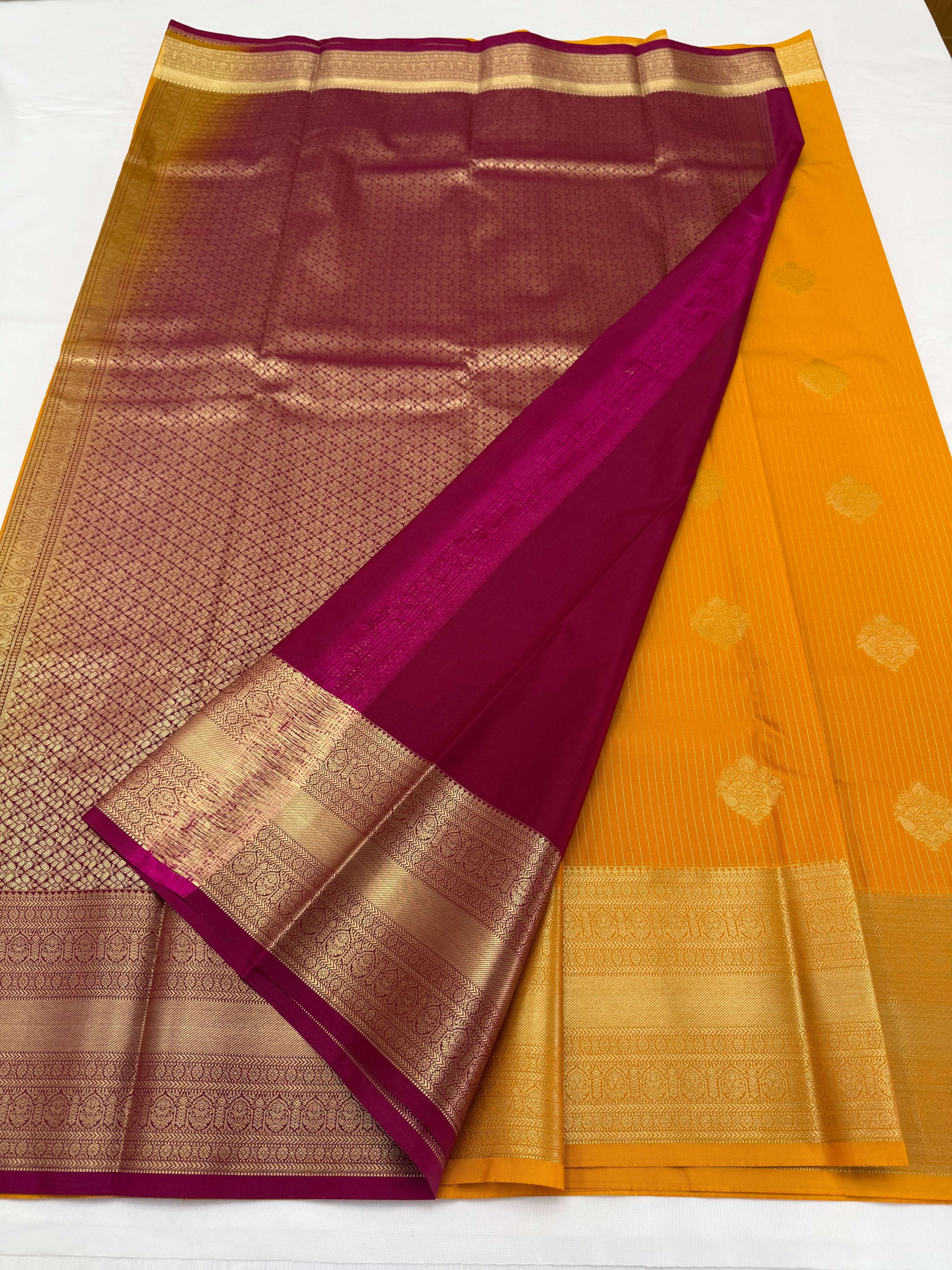 PREMIUM SEMI KANCHI SILK SAREE - BUMBLEBEE