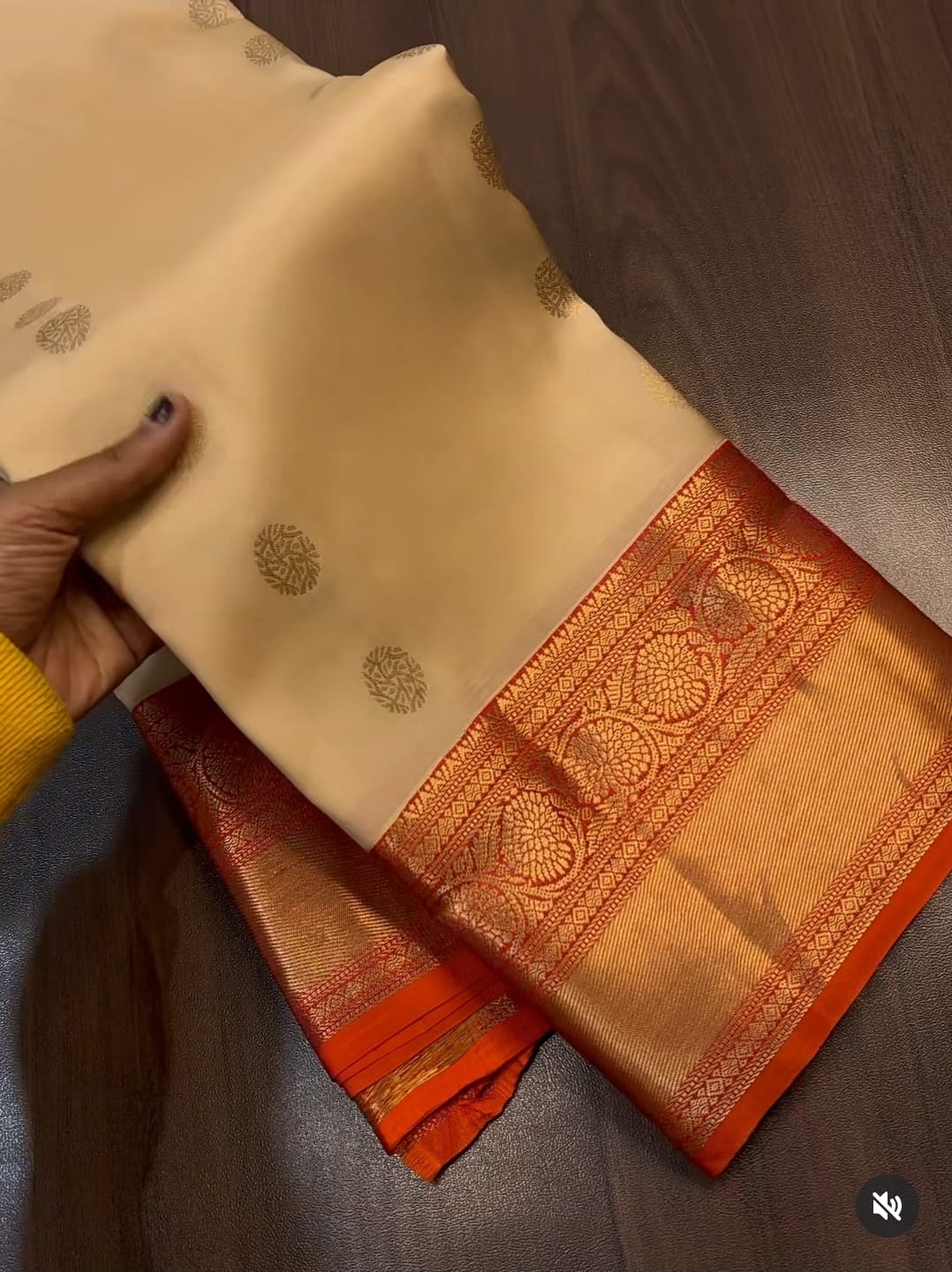 KANCHIPURAM PURE SILK SAREE | SILKMARK® CERTIFIED - CREAM