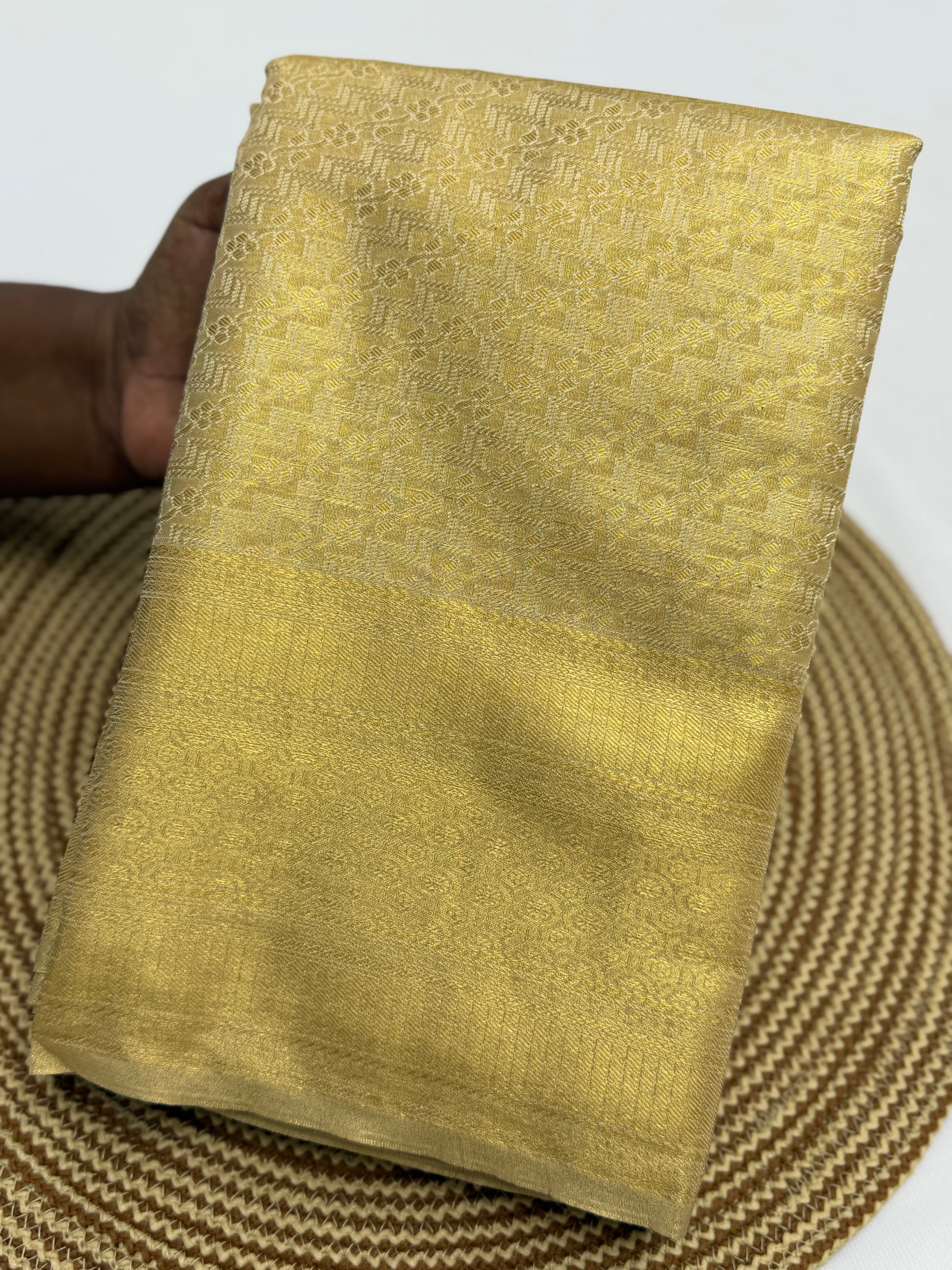 PREMIUM KANCHI TISUSE SILK SAREE - GOLD