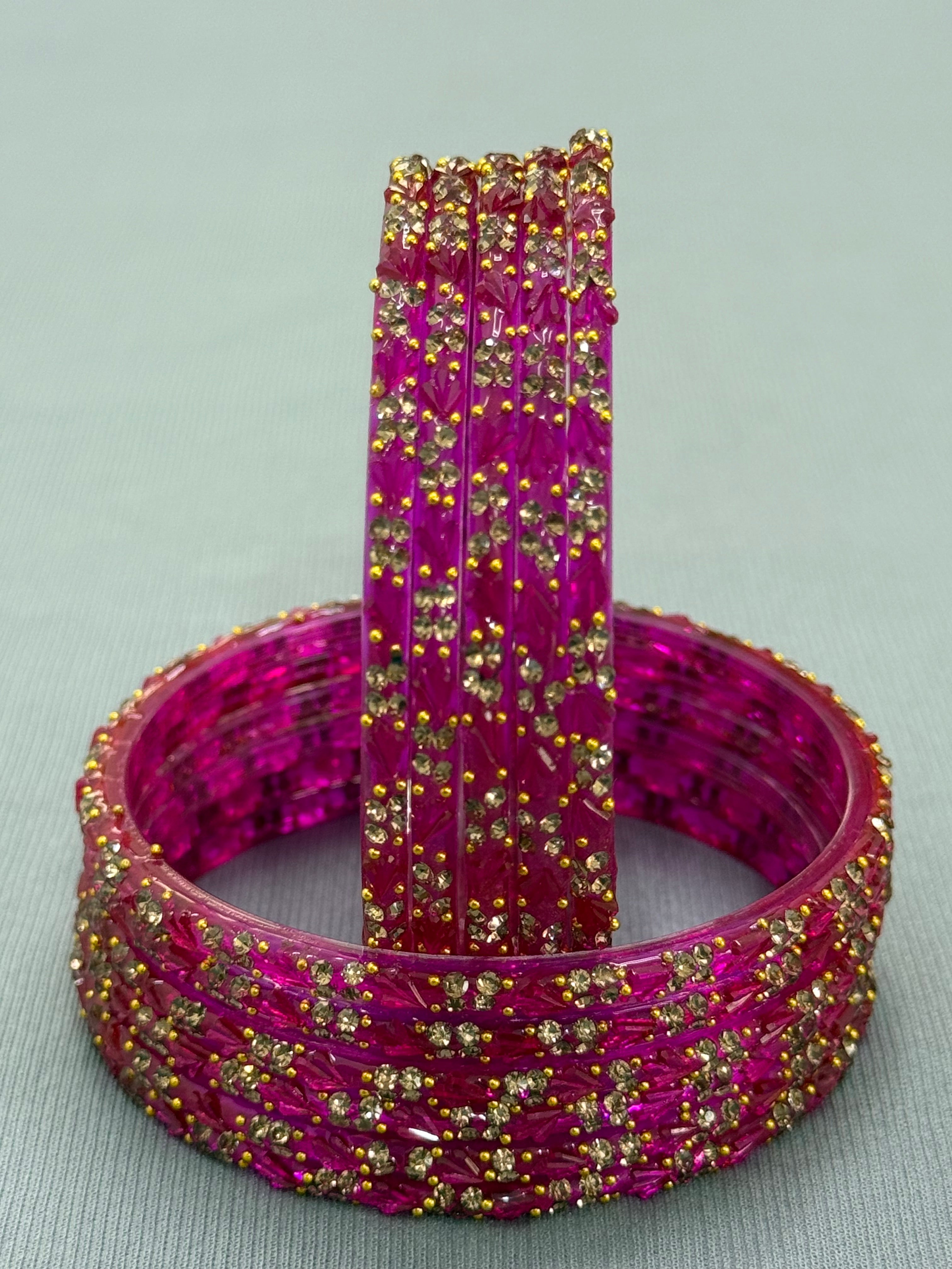 PREMIUM RAINDROP GLASS BANGLES PACK OF 12