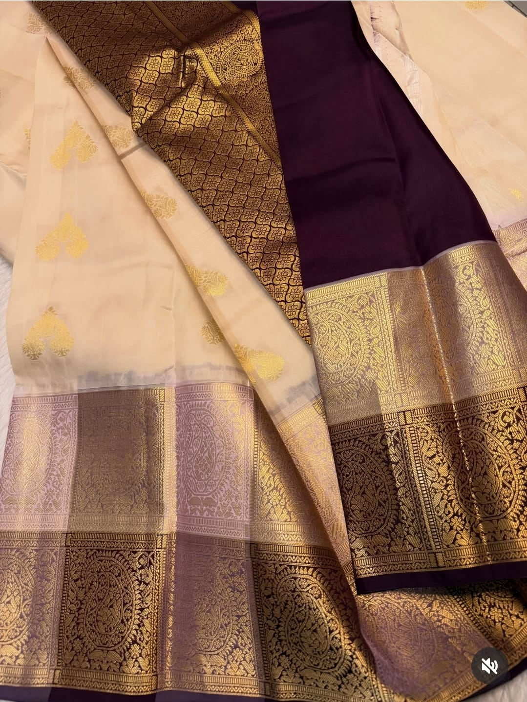 KANCHIPURAM PURE SILK SAREE | SILKMARK® CERTIFIED - CREAM
