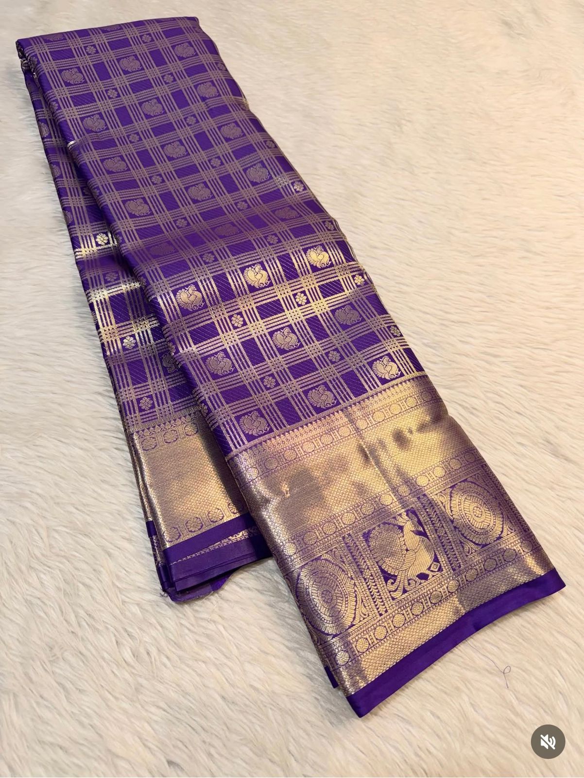 PREMIUM SEMI KANCHI SILK SAREE - PURPLE