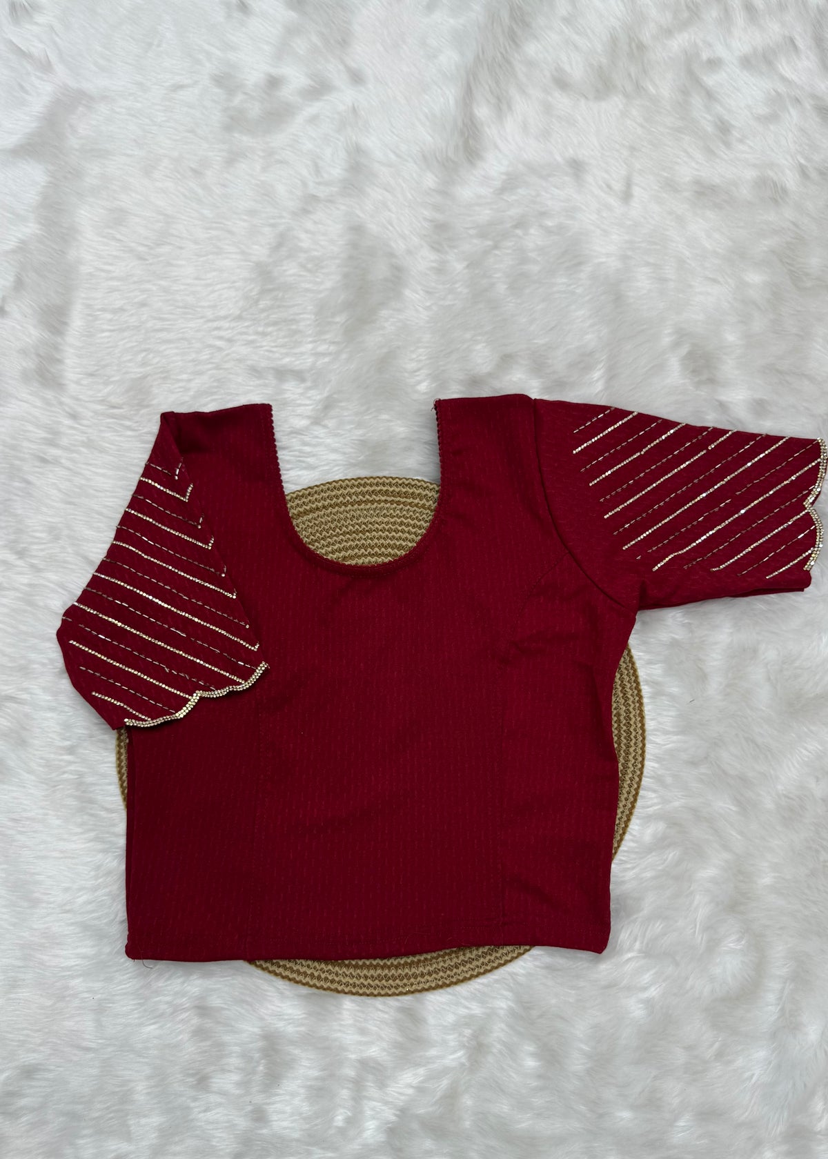 DESIGNER STRETCHABLE BLOUSE - RED
