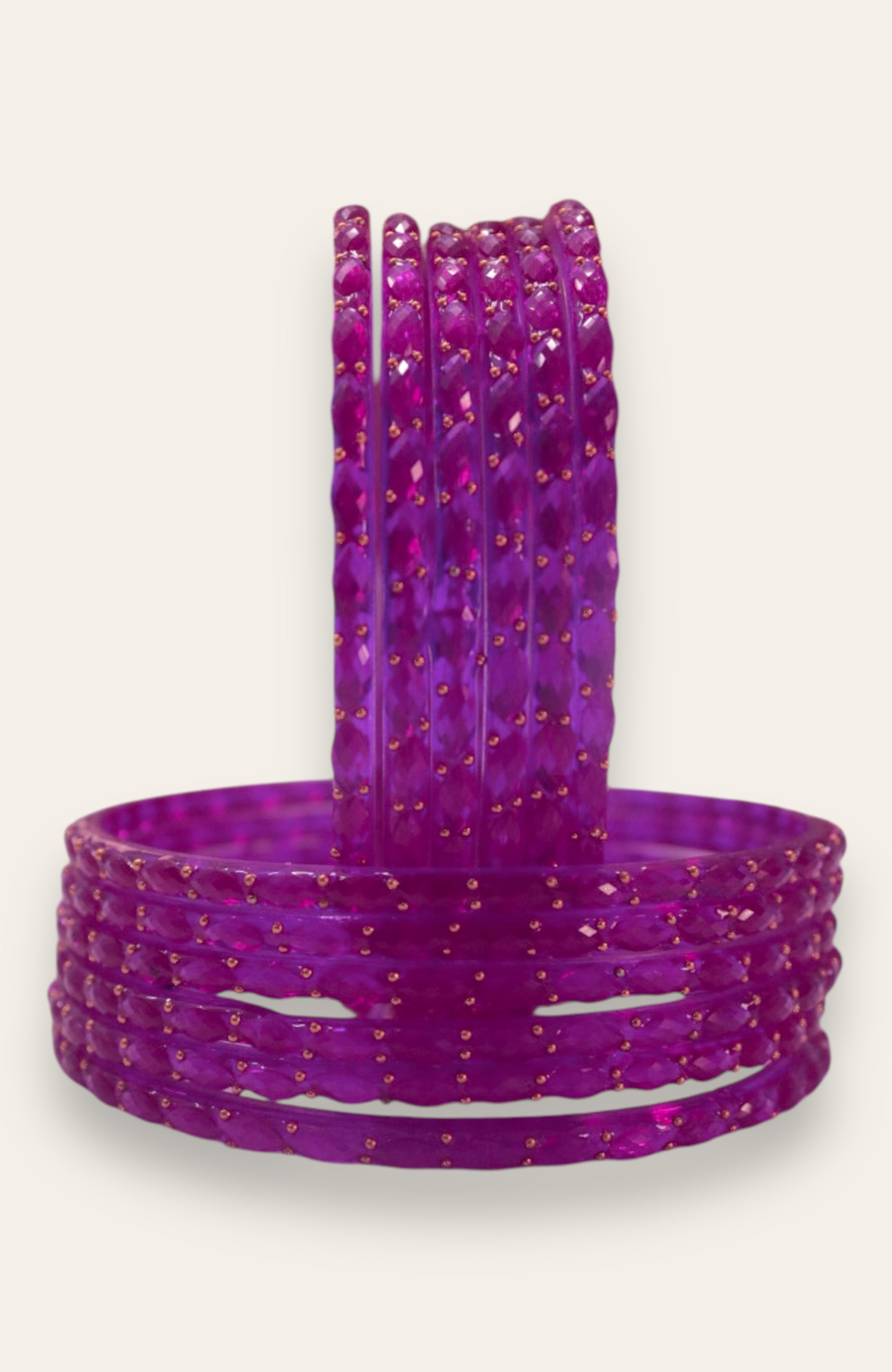 RAINDROP GLASS BANGLES PACK OF 12