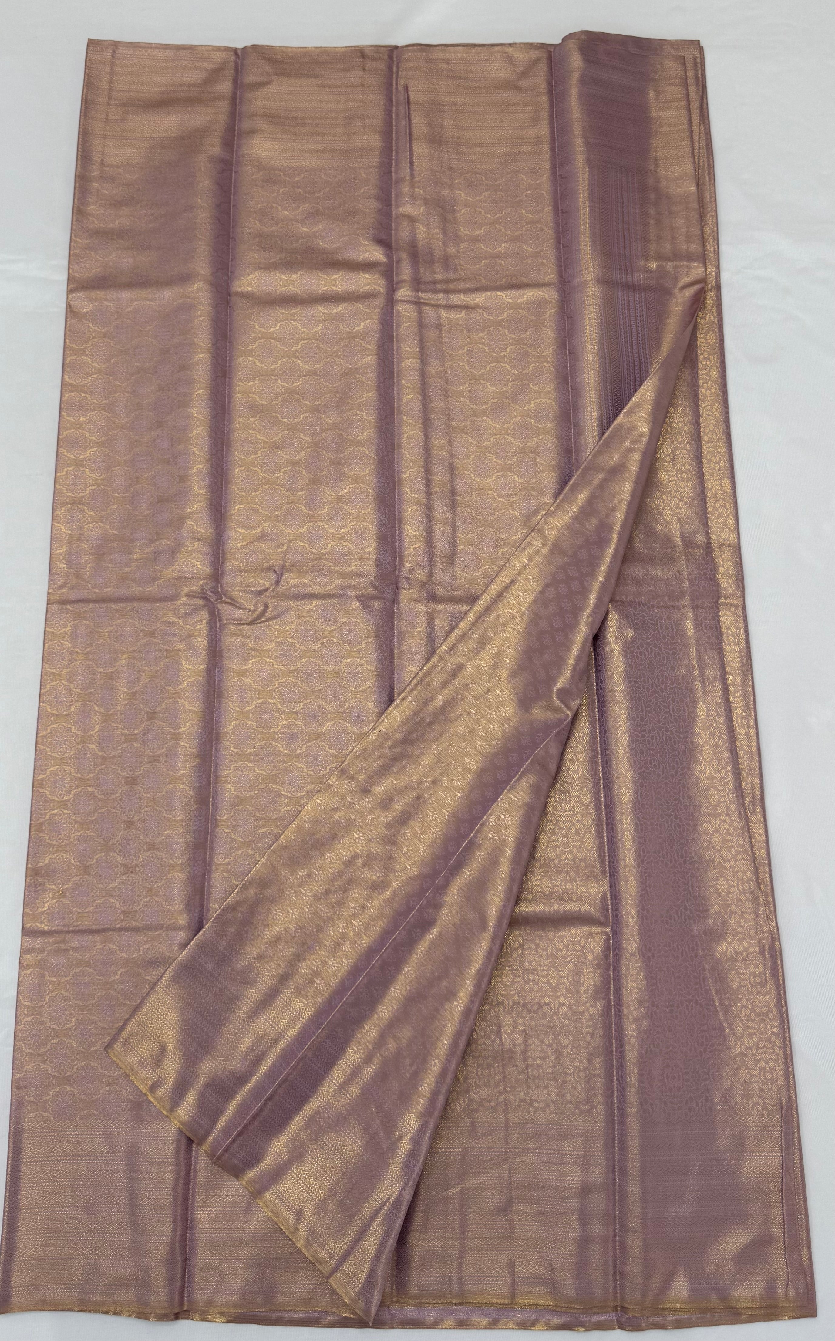 PREMIUM KANCHI TISUSE SILK SAREE - GOLDEN LAVENDER