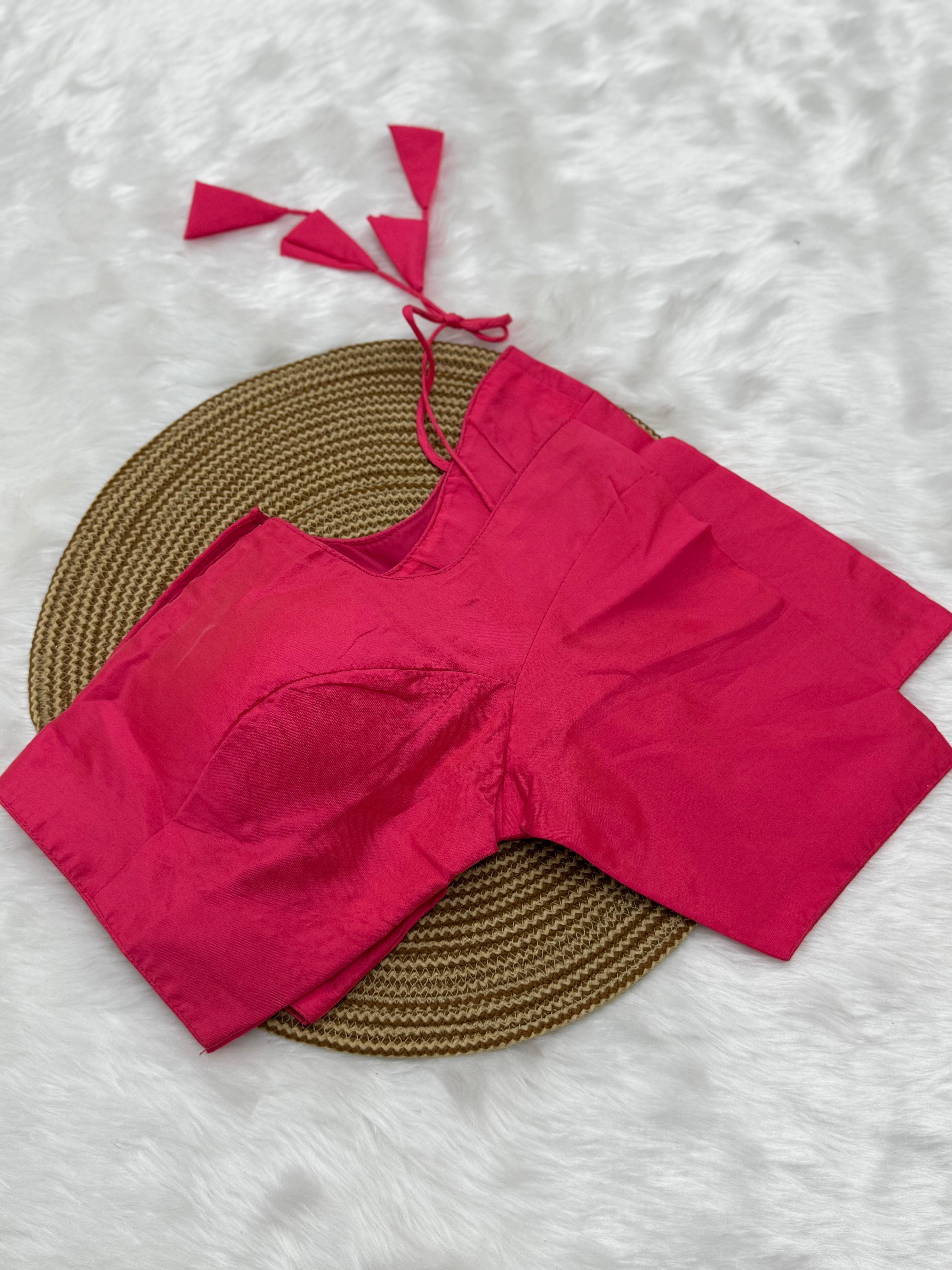 PLAIN READYMADE SAREE BLOUSE